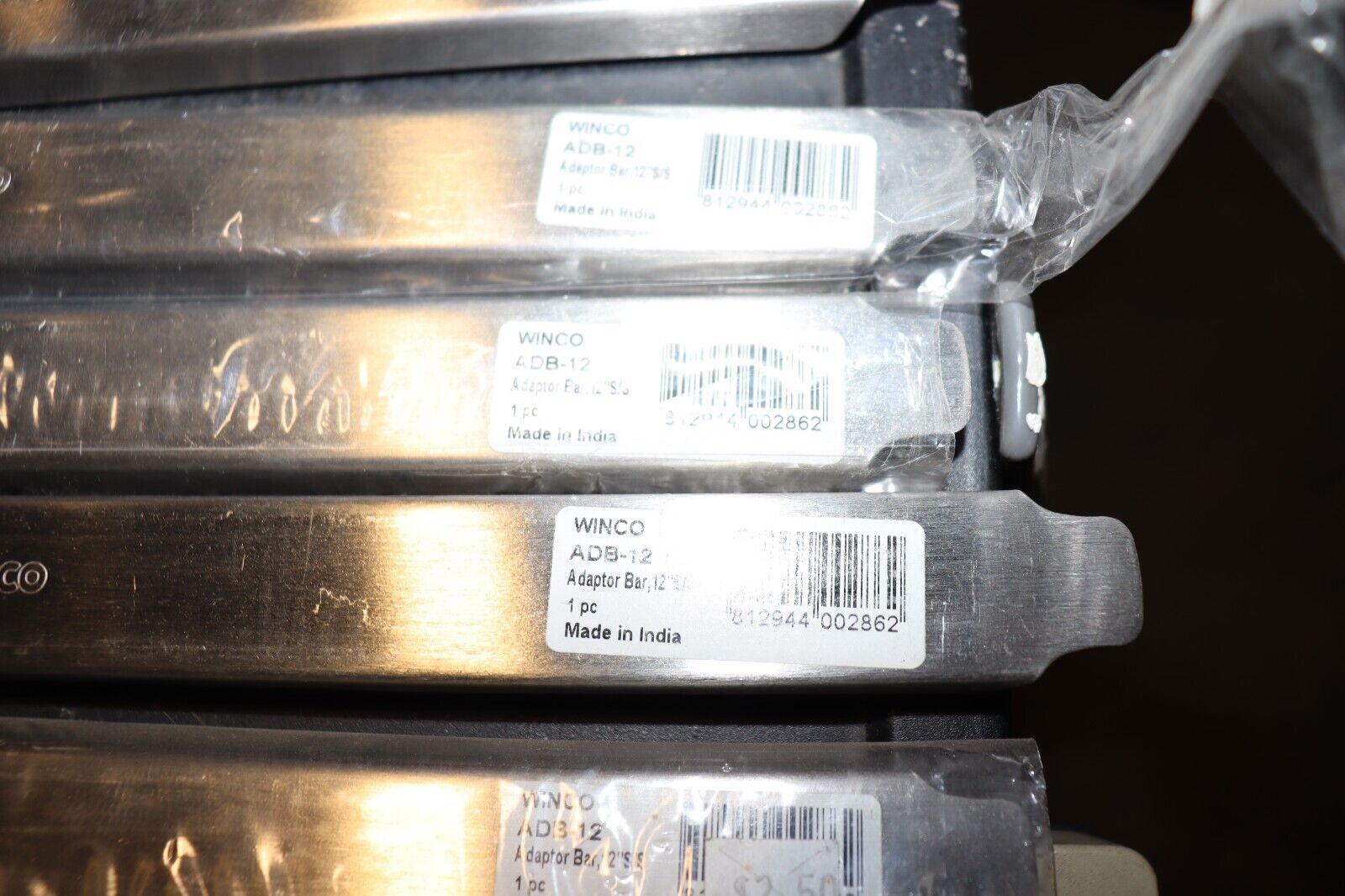 Winco Stainless Steel Adaptor Bar 12" - ADB-12, NEW, QTY: 1