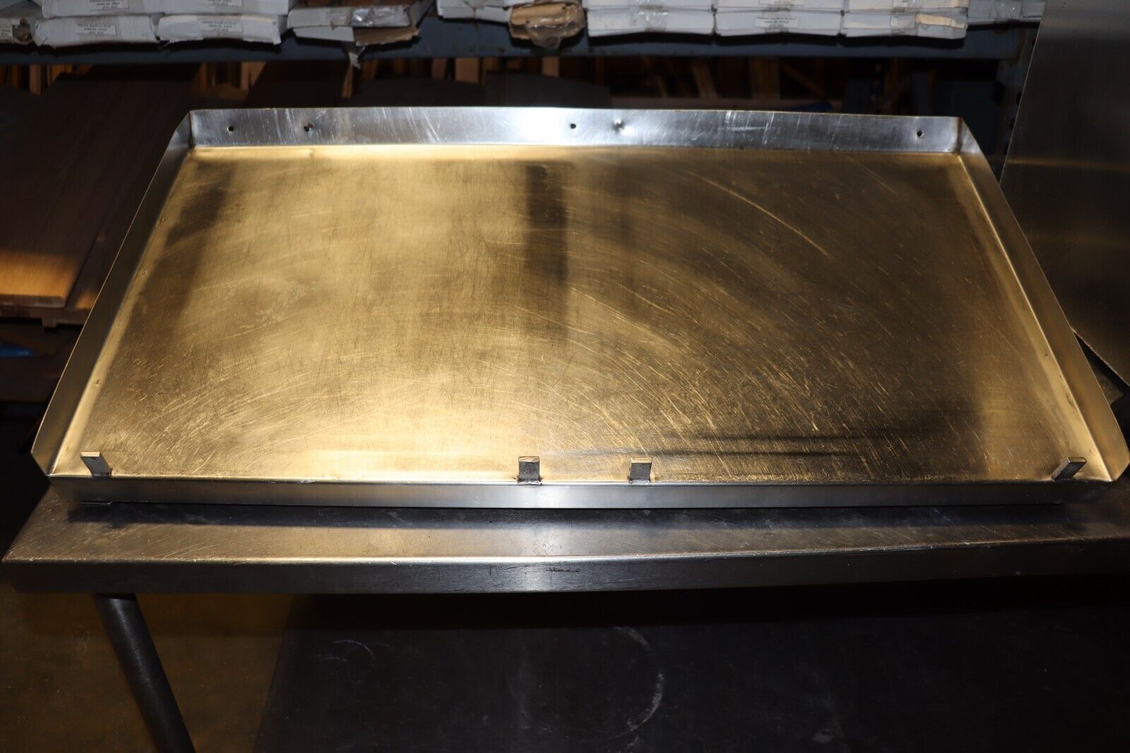 Tilted w/ Stops Stainless Steel Commercial Overshelf Wall Mount Shelf 41" wide