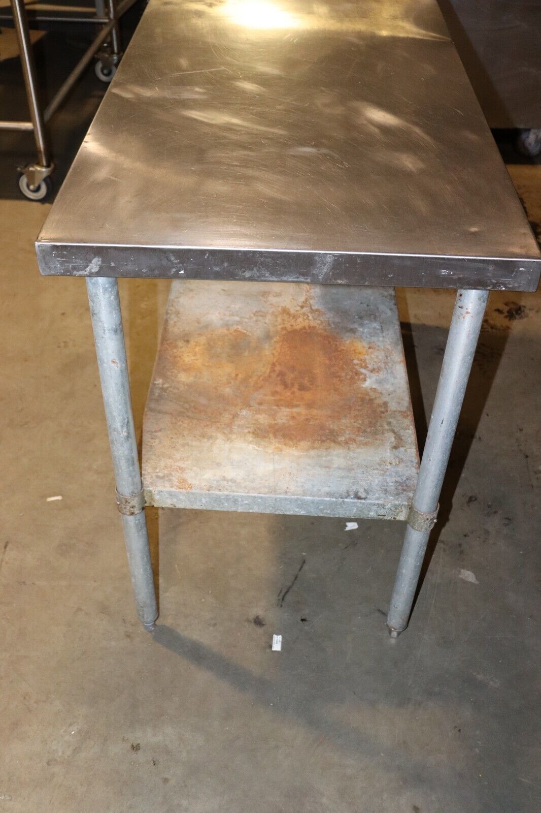 Sani-Safe 48''x 24'' Stainless Steel Table Prep & Work Commercial Worktable Used