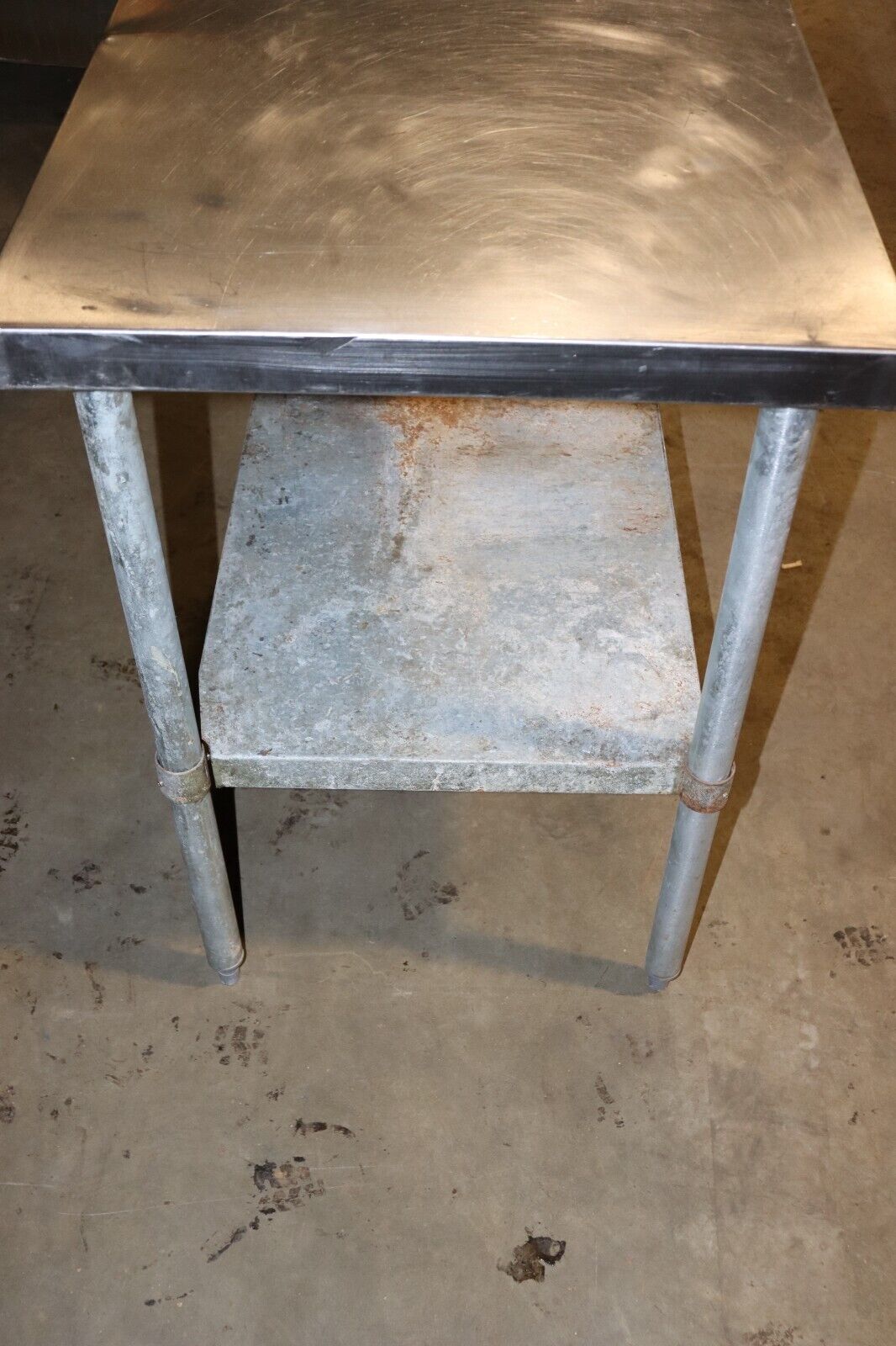 Sani-Safe 48''x 24'' Stainless Steel Table Prep & Work Commercial Worktable Used