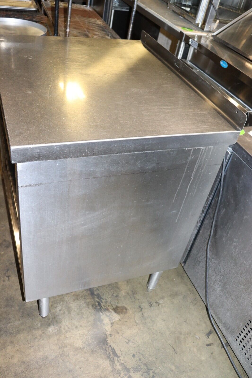 Stationary Stainless Steel Table with Storage 33.5 Inch Wide x 28 Inch Deep