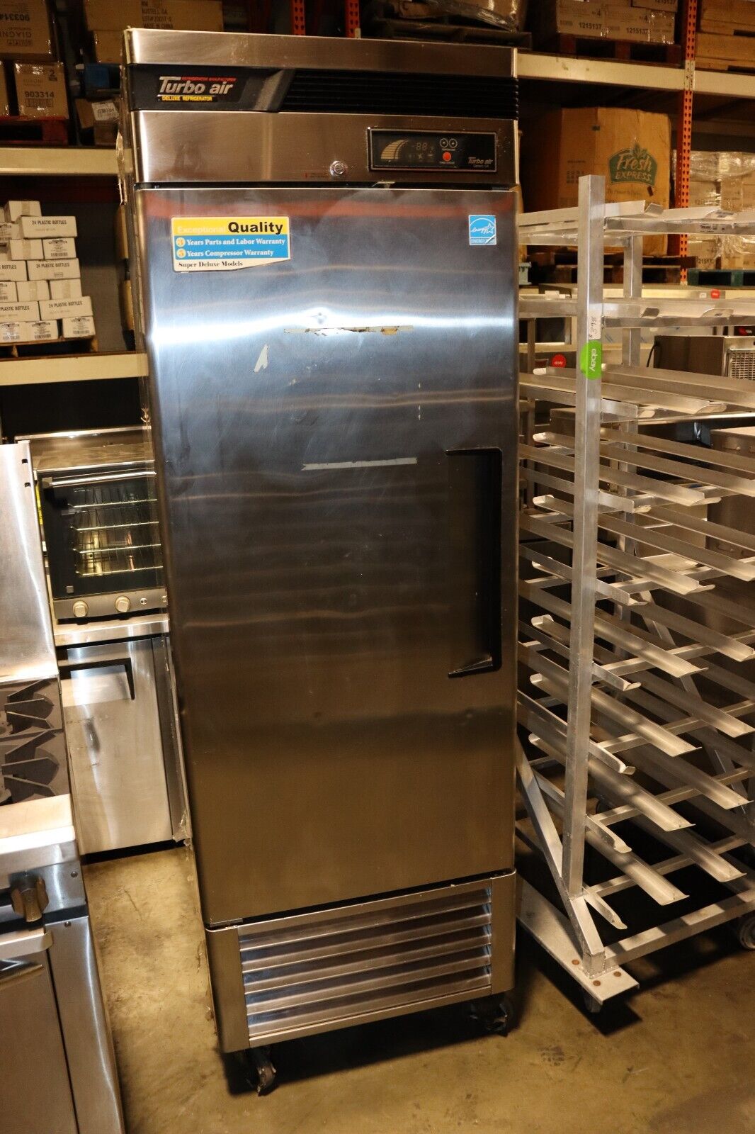 Turbo Air TSR-23SD 1 Door Upright Reach In Refrigerator Super Deluxe, Used