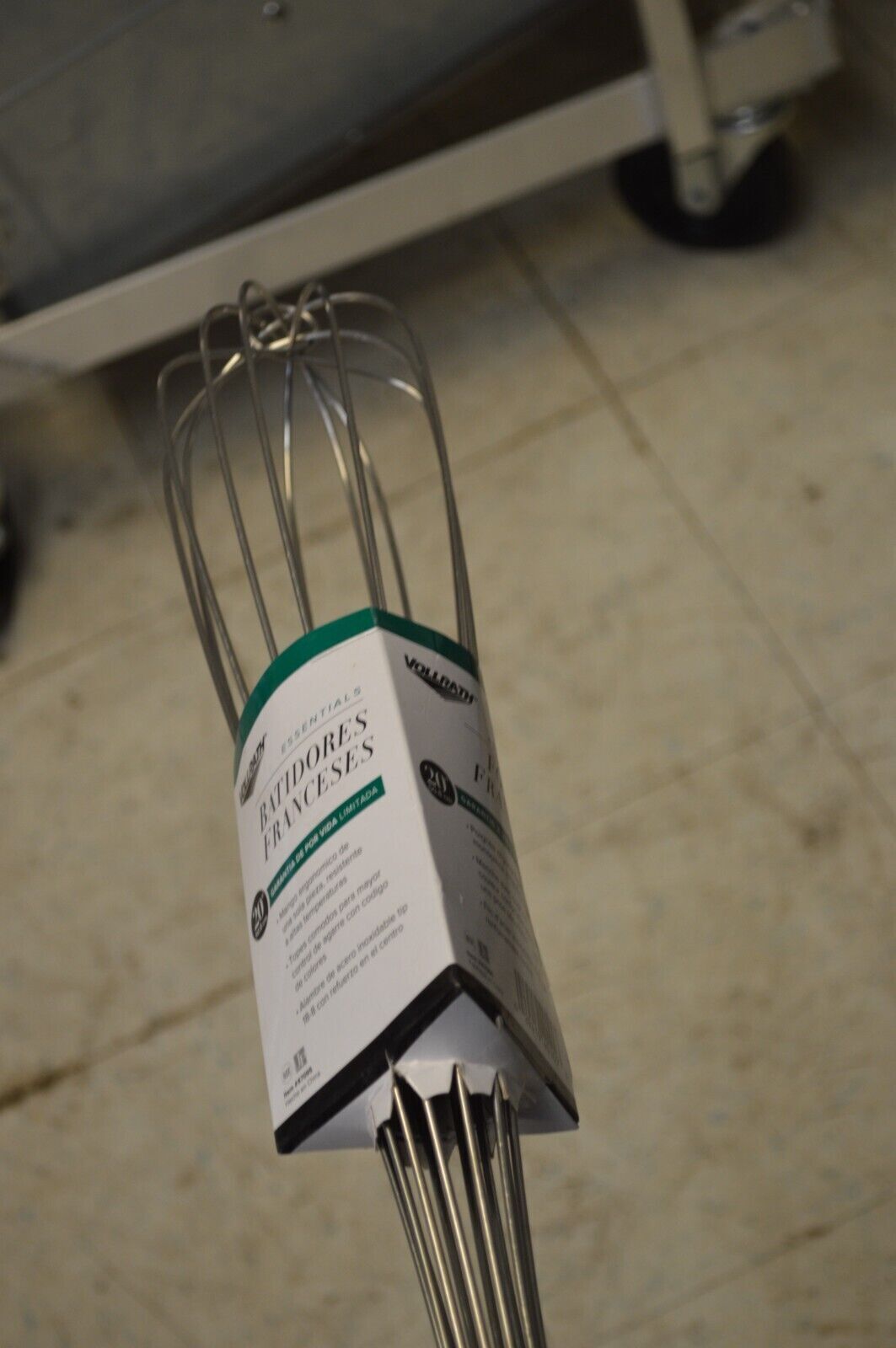 Vollrath 47097 Jacob s Pride 24 French Whip Aqua Nylon Handle, Stainless