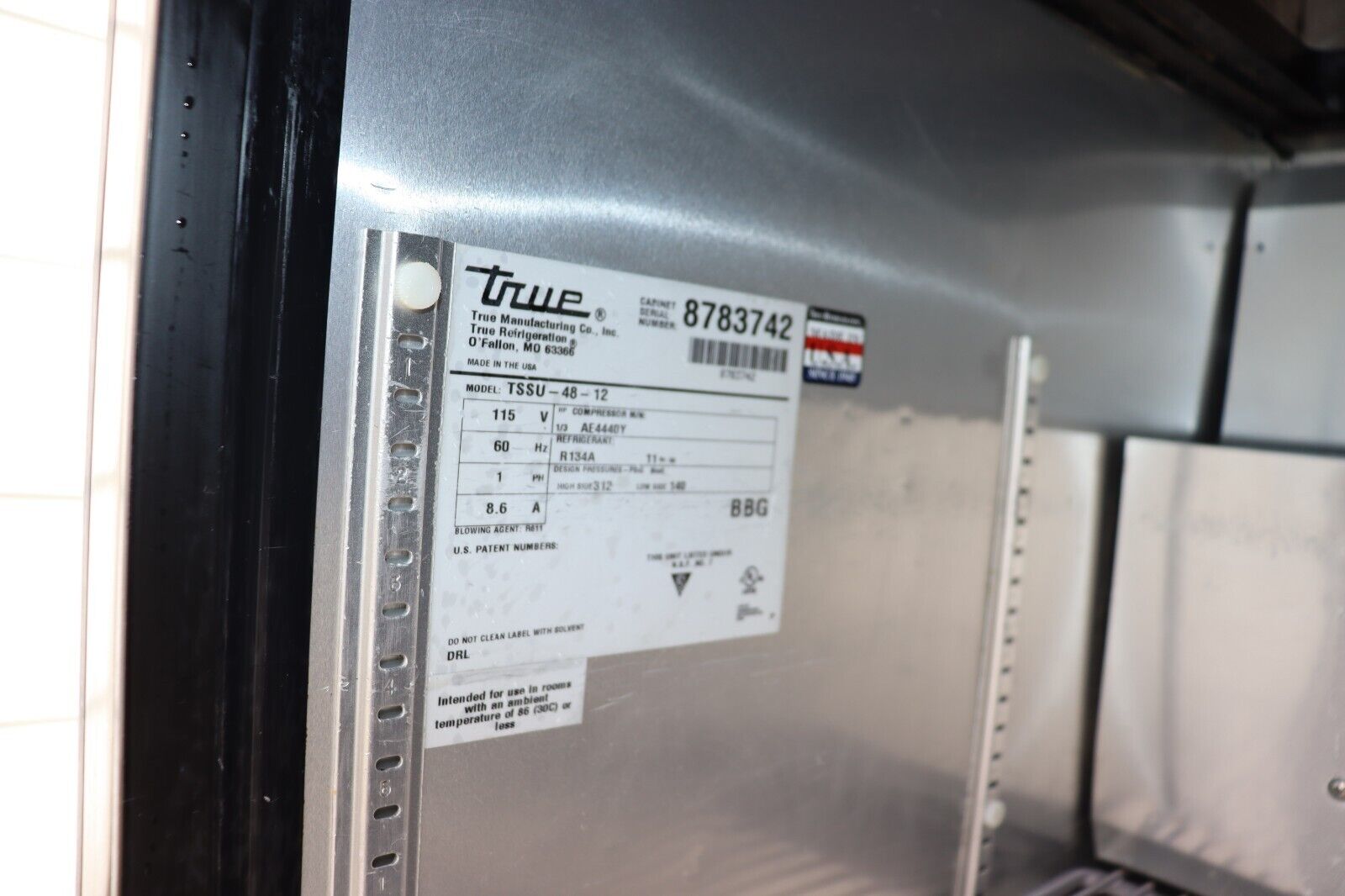 True TSSU-48-12-HC 48" TSSU Series Sandwich/Salad Prep Table, S#: 8783742, Used