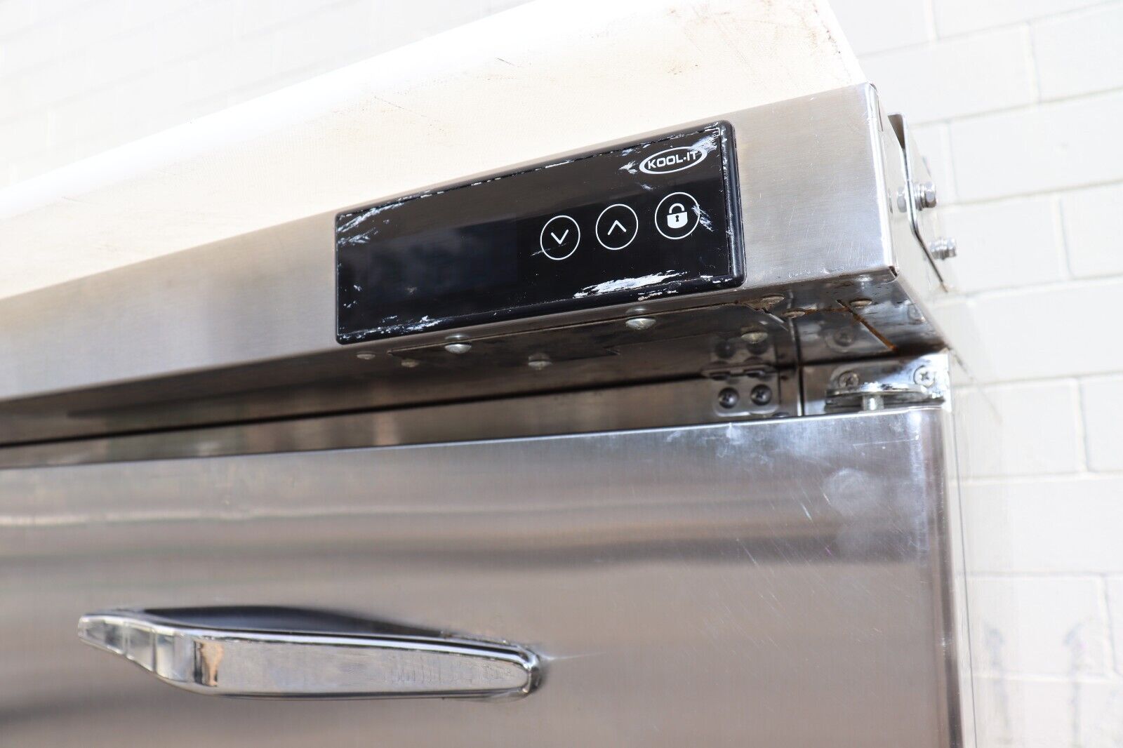 Kool-It KSTM-72-3 72" Mega Top Sandwich Salad Prep Table 3 Doors, 30 Pans, Used