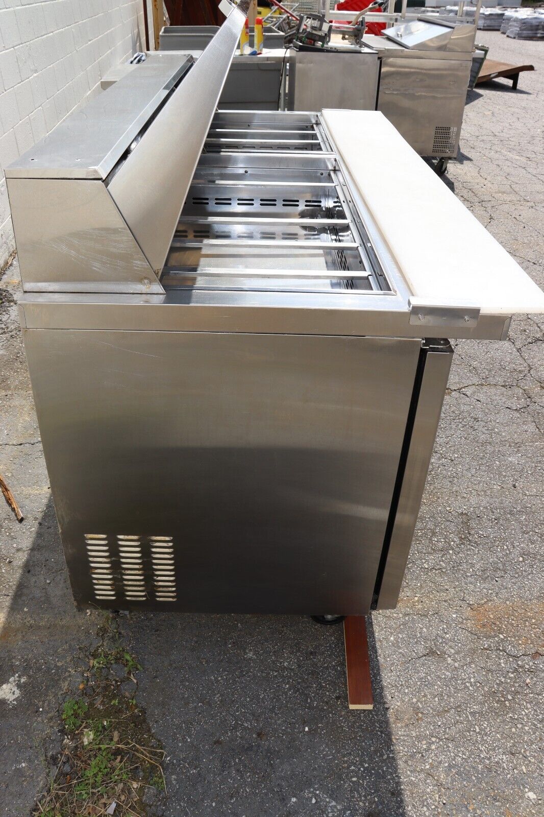Kool-It KSTM-72-3 72" Mega Top Sandwich Salad Prep Table 3 Doors, 30 Pans, Used
