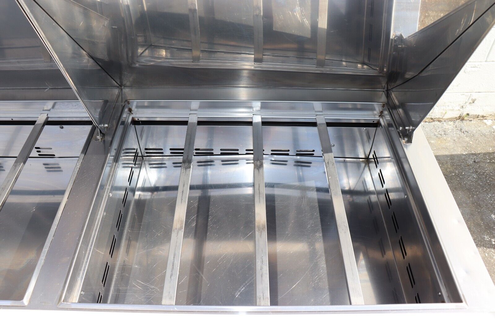 Kool-It KSTM-72-3 72" Mega Top Sandwich Salad Prep Table 3 Doors, 30 Pans, Used