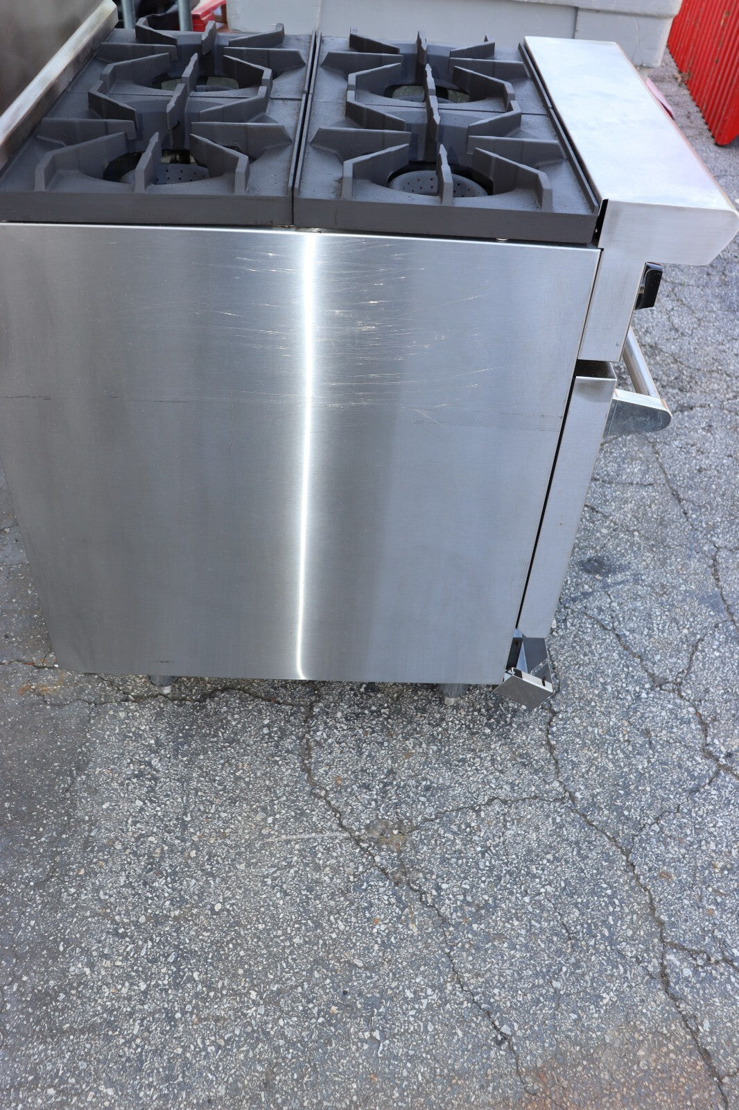 American Range AR424 4 Burner Range Nat Gas w/ Thermostat Control Oven, Used