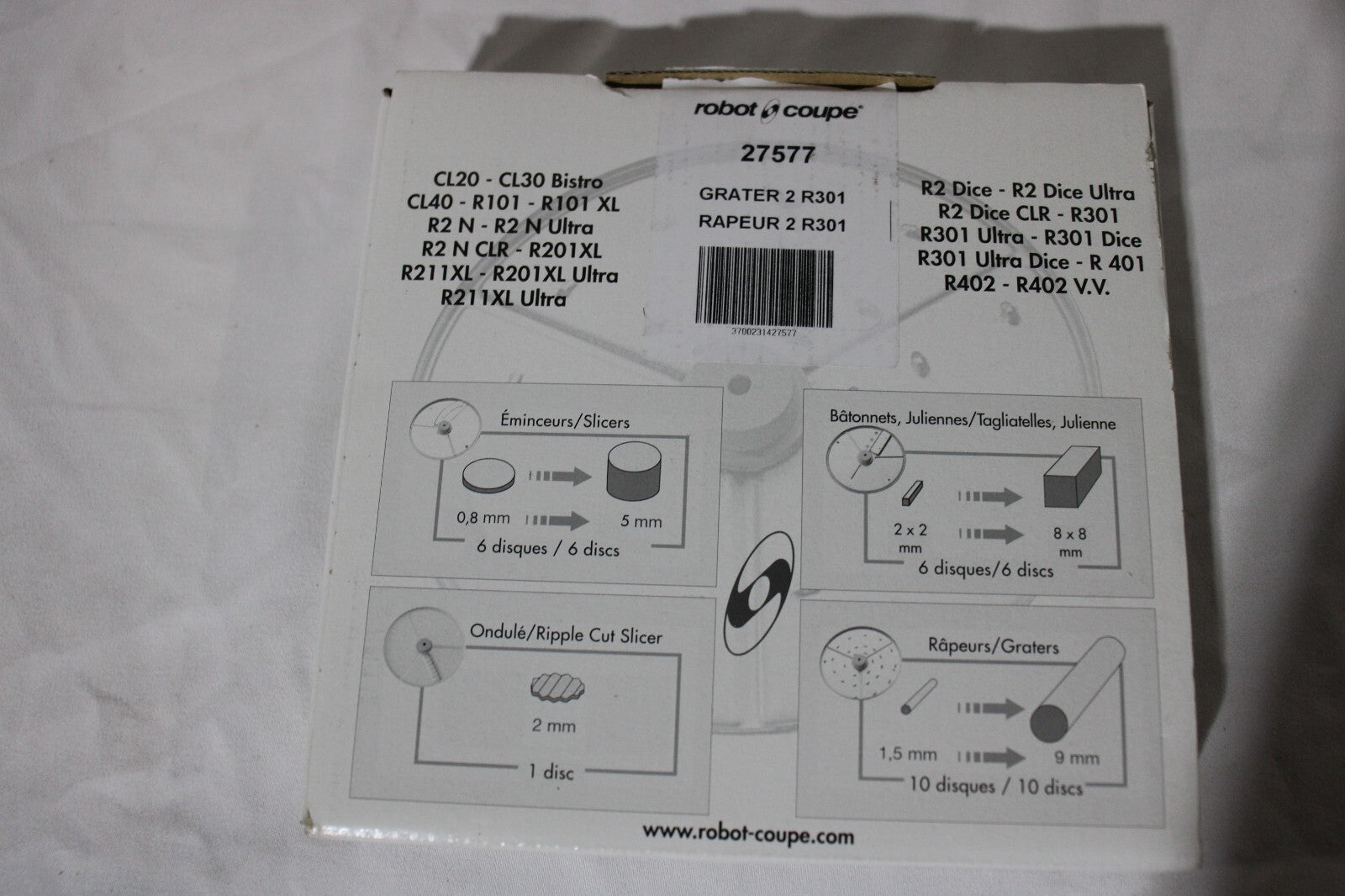 Robot Coupe Grater Blade 27577 2mm R301, New