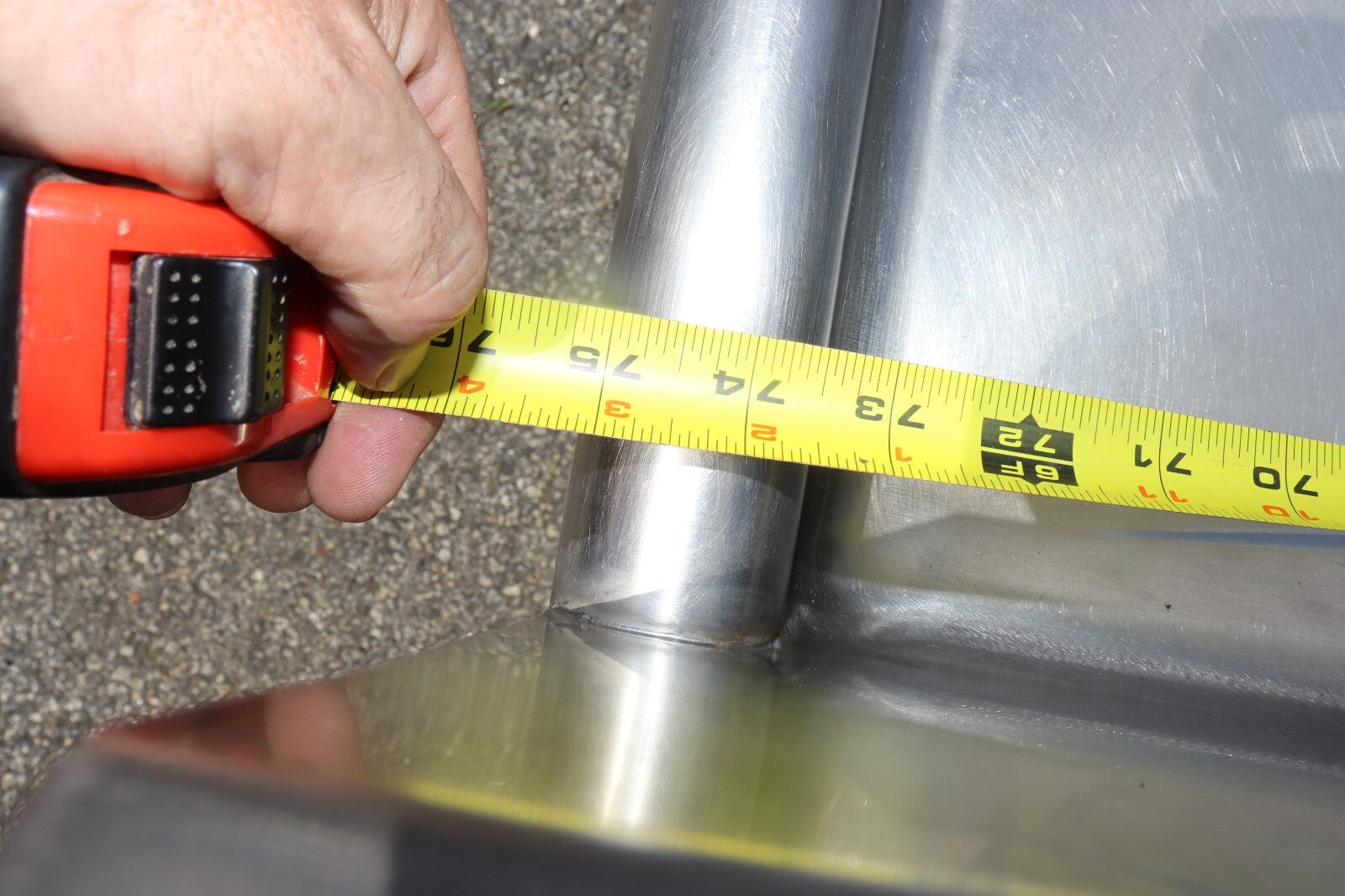 Stainless Steel 3 Compartment Sink w/ Right Drainboard 18X18X12D Bowls, 75 Inch