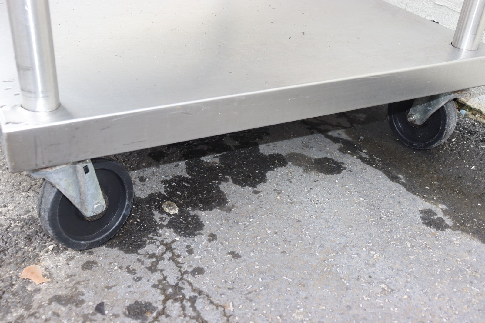 37 in. x 30 in. Stainless Steel Equipment Stand, w/ Wheels & Undershelf, Used