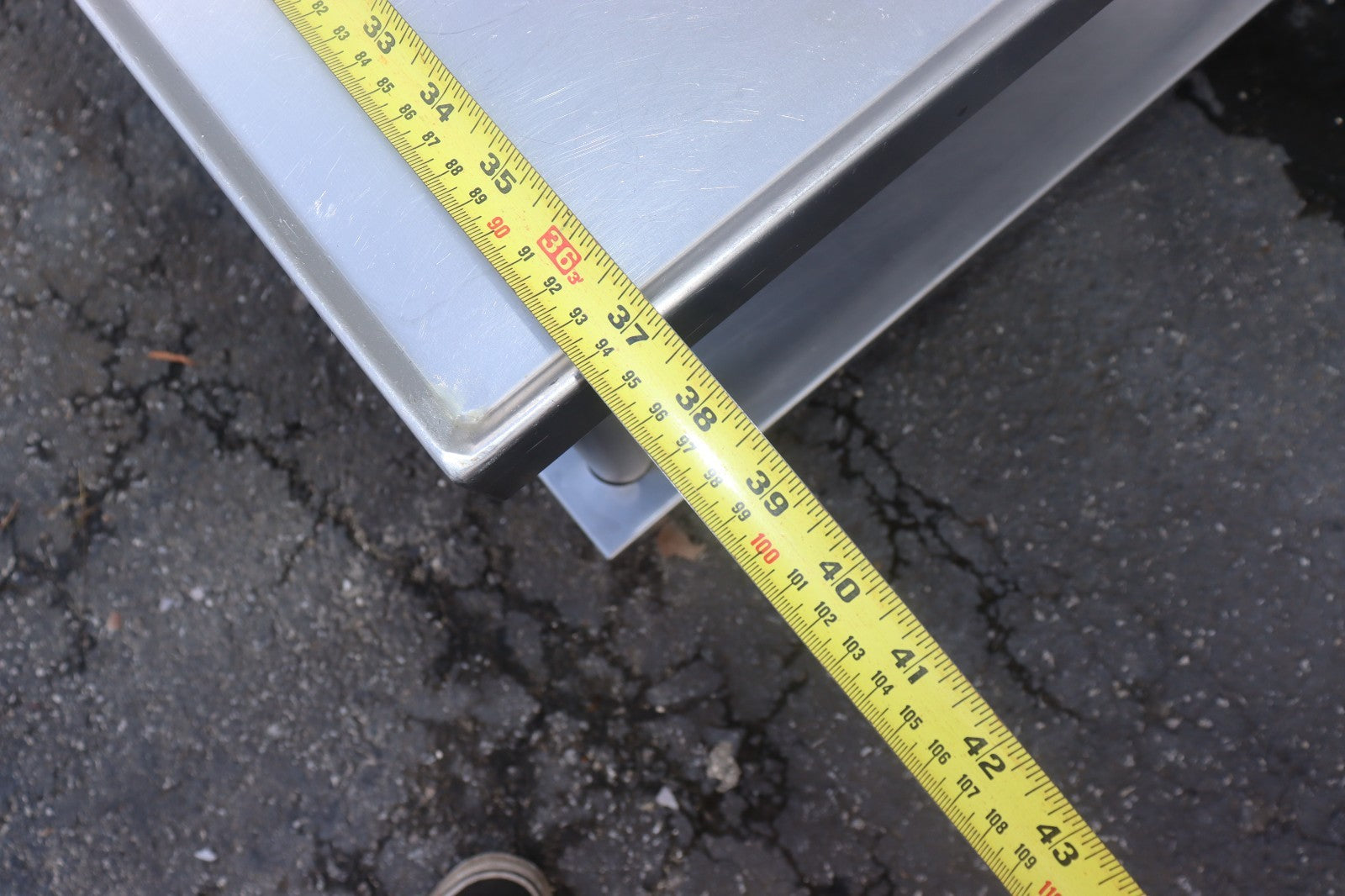 37 in. x 30 in. Stainless Steel Equipment Stand, w/ Wheels & Undershelf, Used