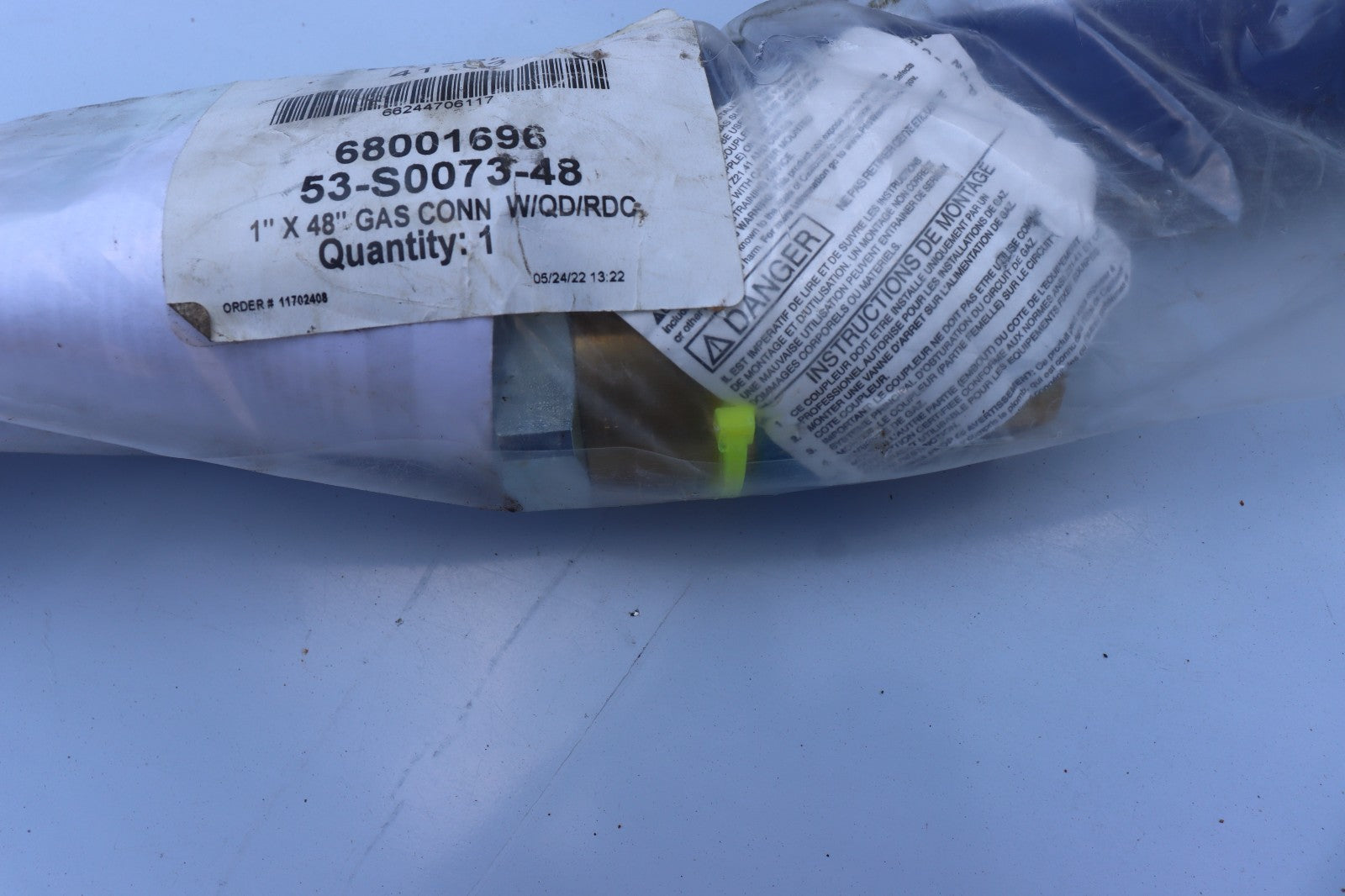 Dormont 53S007348 1 in x 48 in Gas Hose Kit