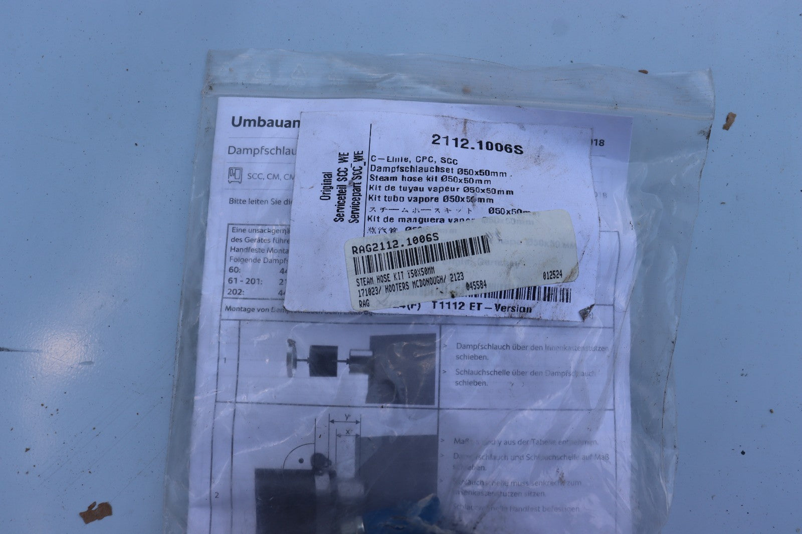 Rational Steam Hose Kit 50X50Mm 2112.1006S - Genuine OEM Replacement Part