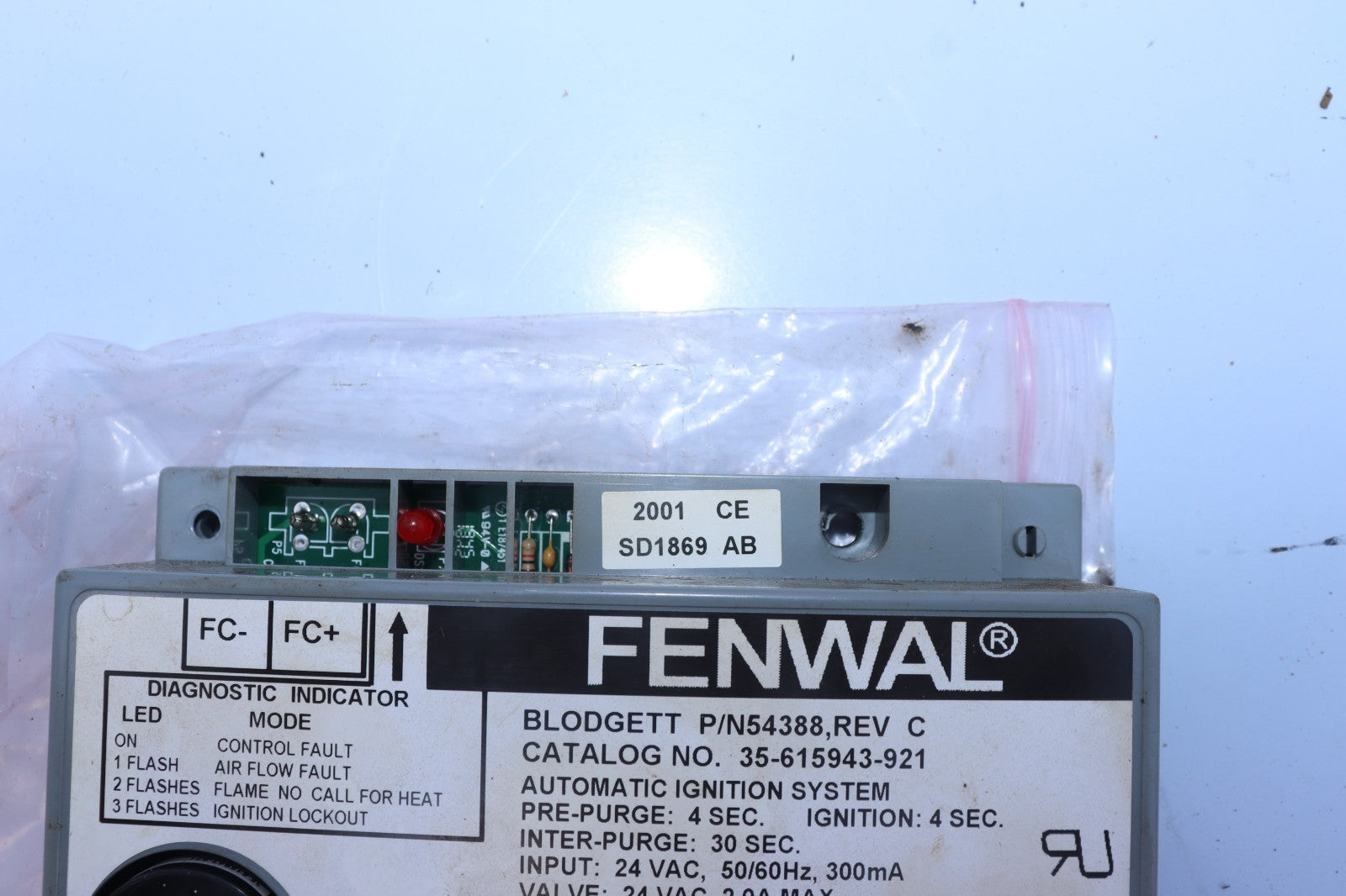 Blodgett Control,Ignition,Fenwal Hv100G 54388 - Free Shipping + Geniune OEM