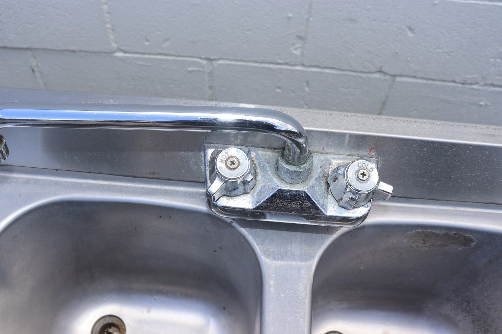 Krowne 1864C 1800 Series 72" Four Compartment Bar Sink, Used