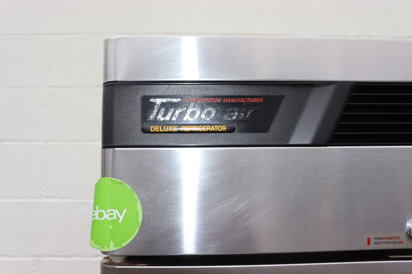 Turbo Air 19.3cf Reach-in Refrigerator Stainless Single Solid Door, Used, CLEAN