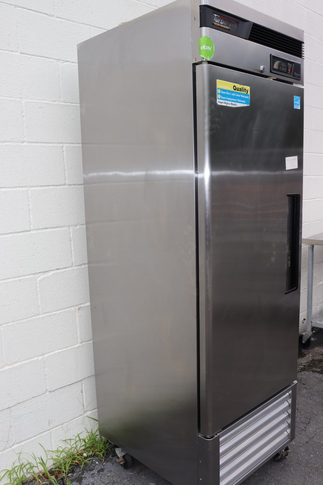Turbo Air 19.3cf Reach-in Refrigerator Stainless Single Solid Door, Used, CLEAN