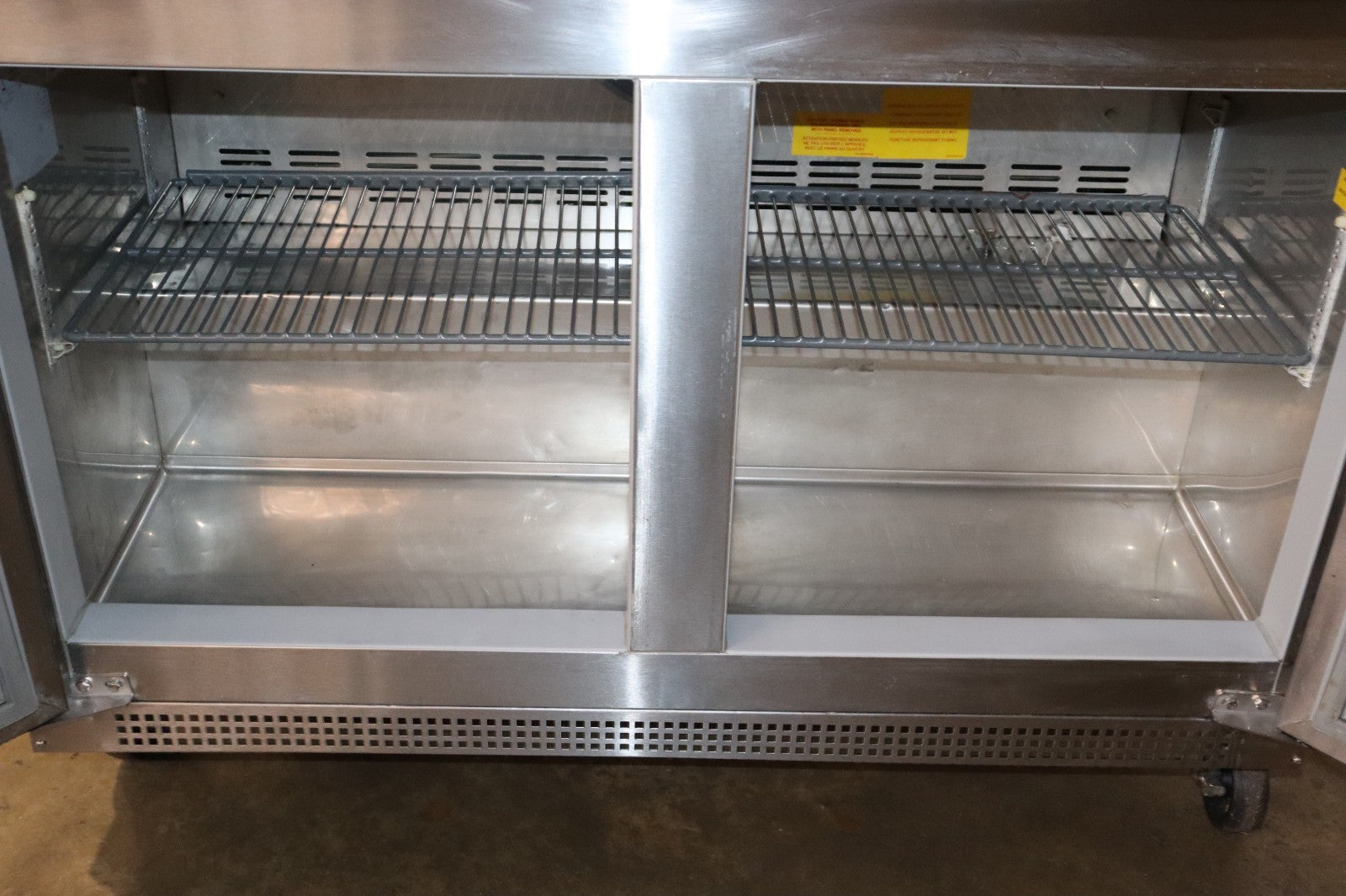 Asber AUTF-48 HC 48" 2-Section Undercounter Freezer w/ 2 Doors, 12.1 cu. ft.