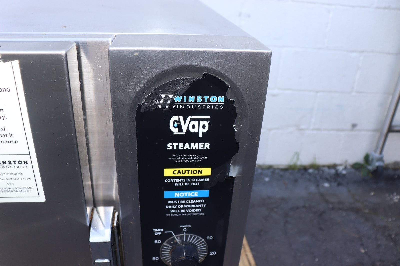 Winston CVAP SAH0P5 Steamer, Cook and Hold Cabinet, 115V, 2009 Model