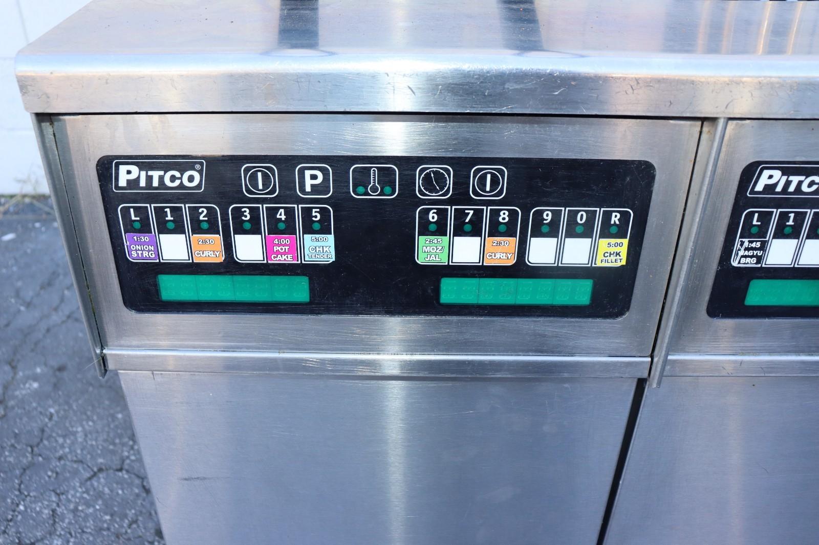 Pitco Electric 208V 3 Phase, 50 lbs, 3 Pot, SEH50, w/ Filtration System, CLEAN