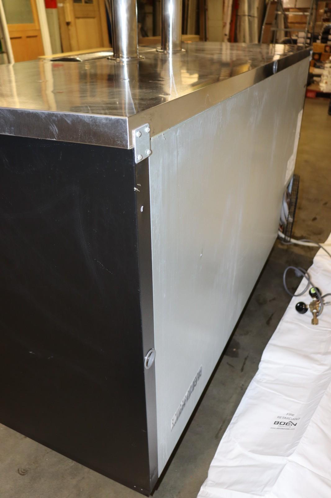 Turbo Air TBD-3SB-N 69" Kegerator Beer Dispenser, w/ Two Columns, Black, Used