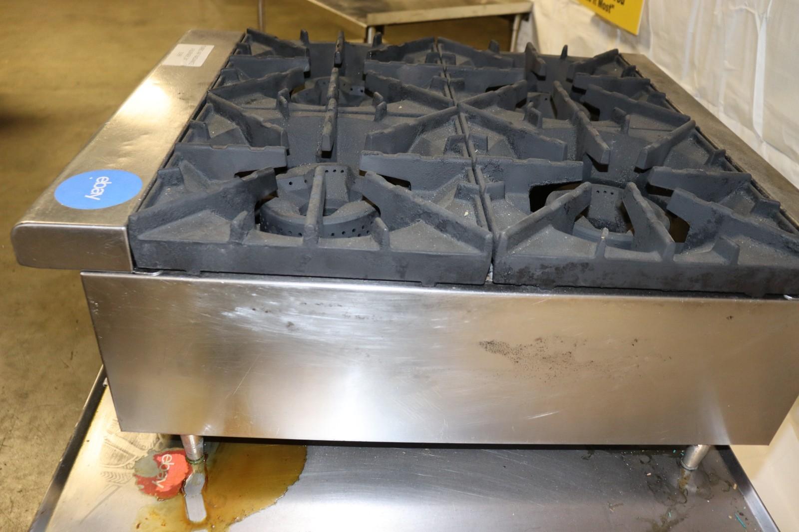 Radiance 24" Counter Top 4 Burner Gas Commercial Hotplate 128,000 btu, Used