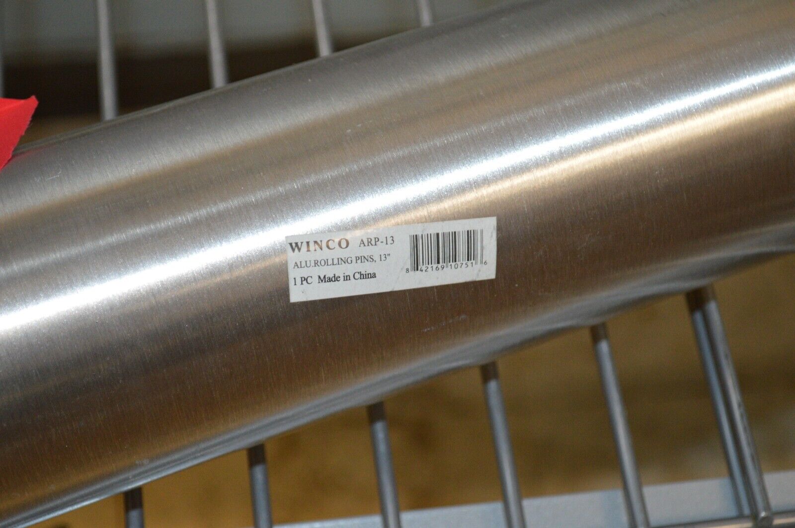 Winco ARP-13 13 Inch Rolling Pin, Aluminum