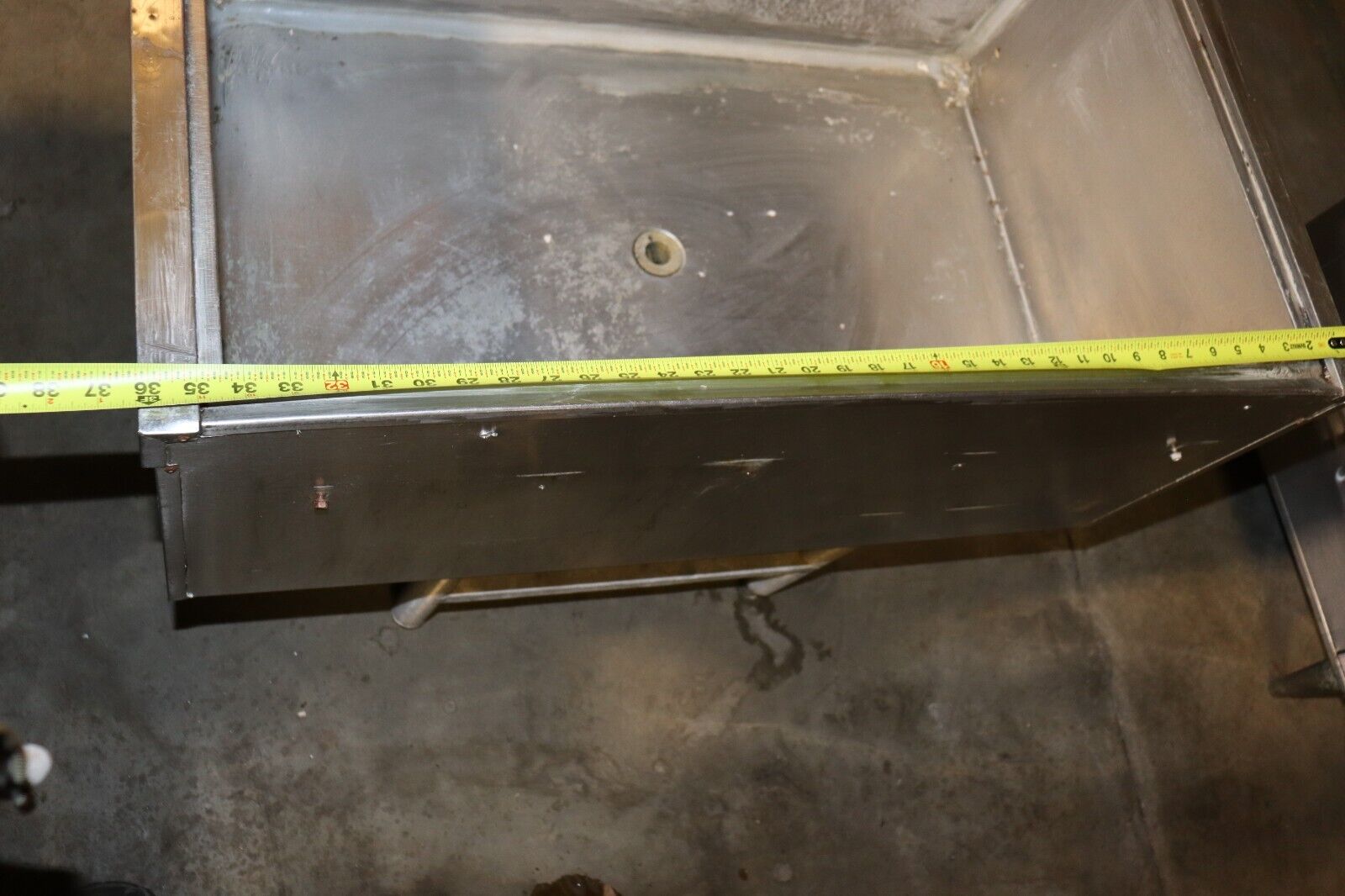 Ice Bin for Back Bar 36 Inch x 23 Inch Stainless Steel