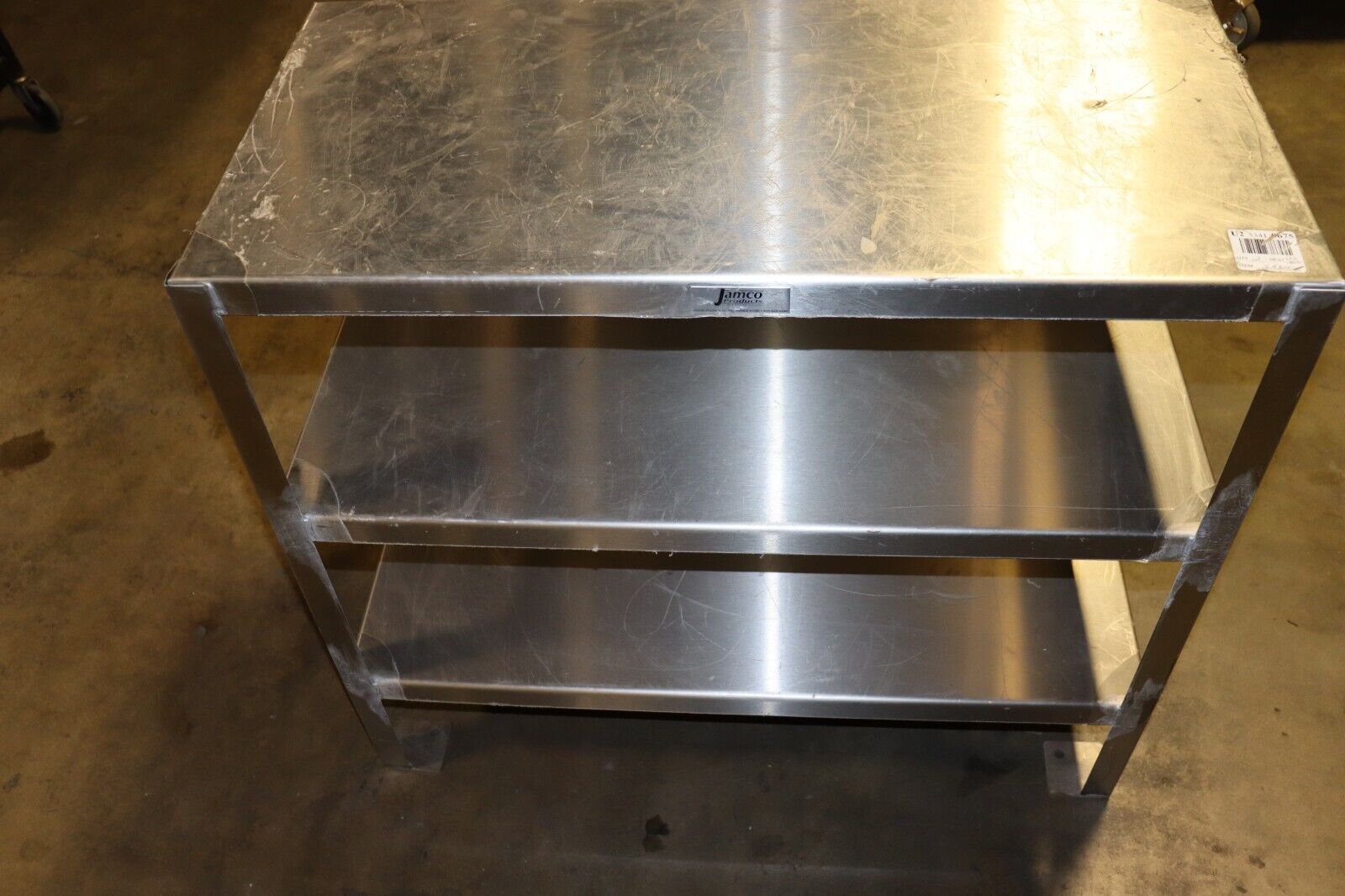 Jamco YG124, Fixed Ht, Stainless Steel Work Table, w/ Shelves, 1200 lbs cap