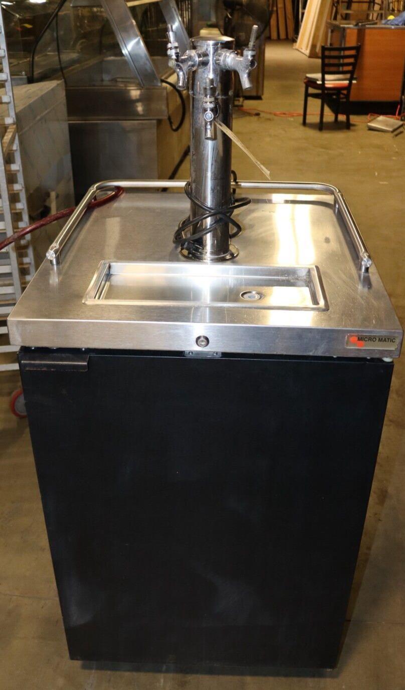 Micromatic MDD23 Direct Draw Keg Refrigerator, w/ 3 Taps on Casters,