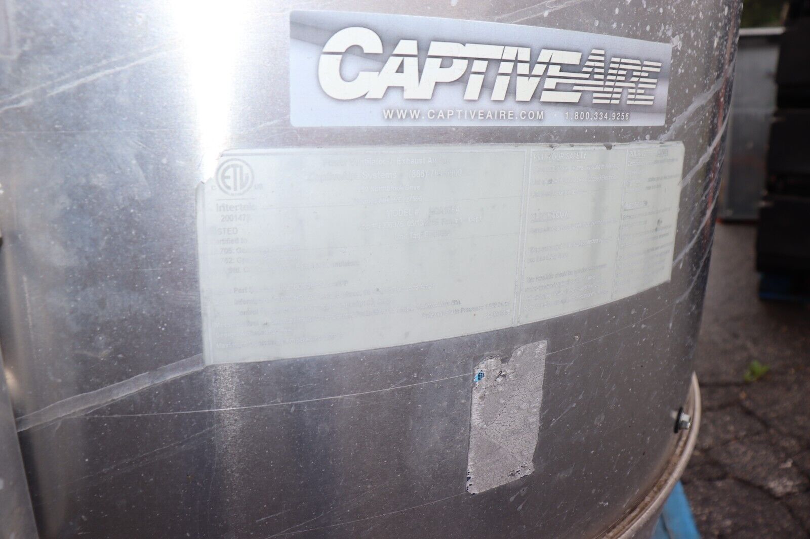 CaptiveAire NCA18HPFA High Pressure 1500-6999 CFM Upblast Exhuast Fan 2 HP 3PH