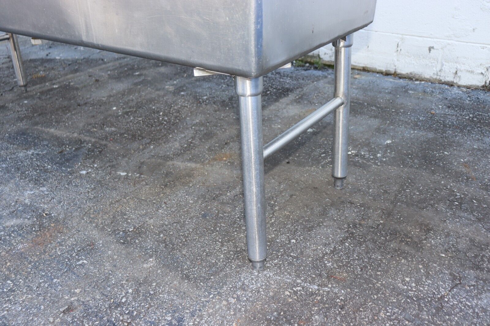 Four Compartment Commercial Sink 98" Long x 24" Wide, w/ Side Boards, Stainless