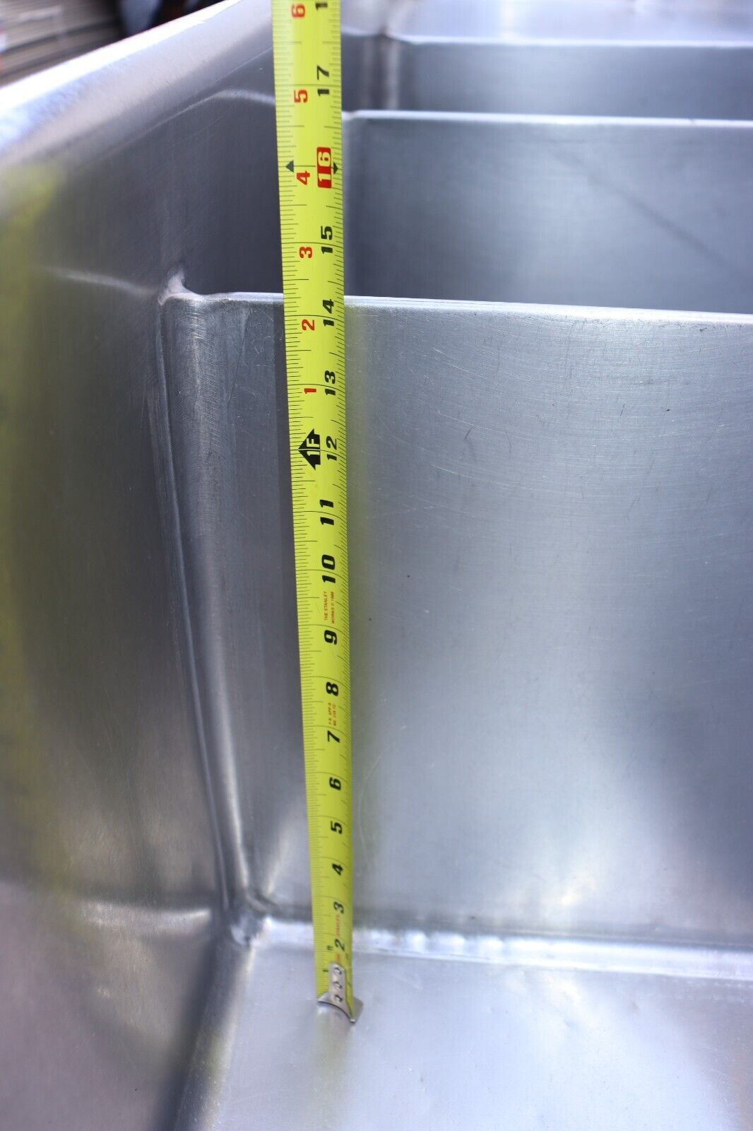 Four Compartment Commercial Sink 98" Long x 24" Wide, w/ Side Boards, Stainless