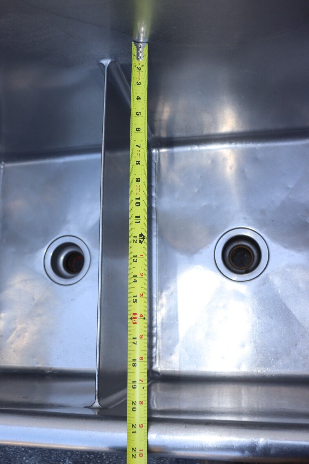 Four Compartment Commercial Sink 98" Long x 24" Wide, w/ Side Boards, Stainless