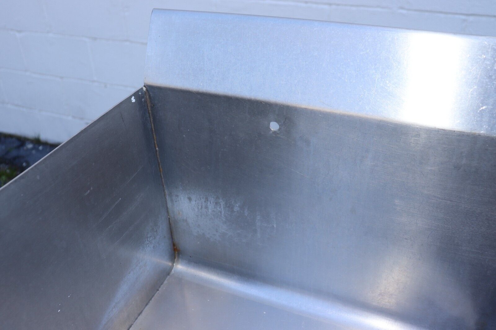 Four Compartment Commercial Sink 98" Long x 24" Wide, w/ Side Boards, Stainless