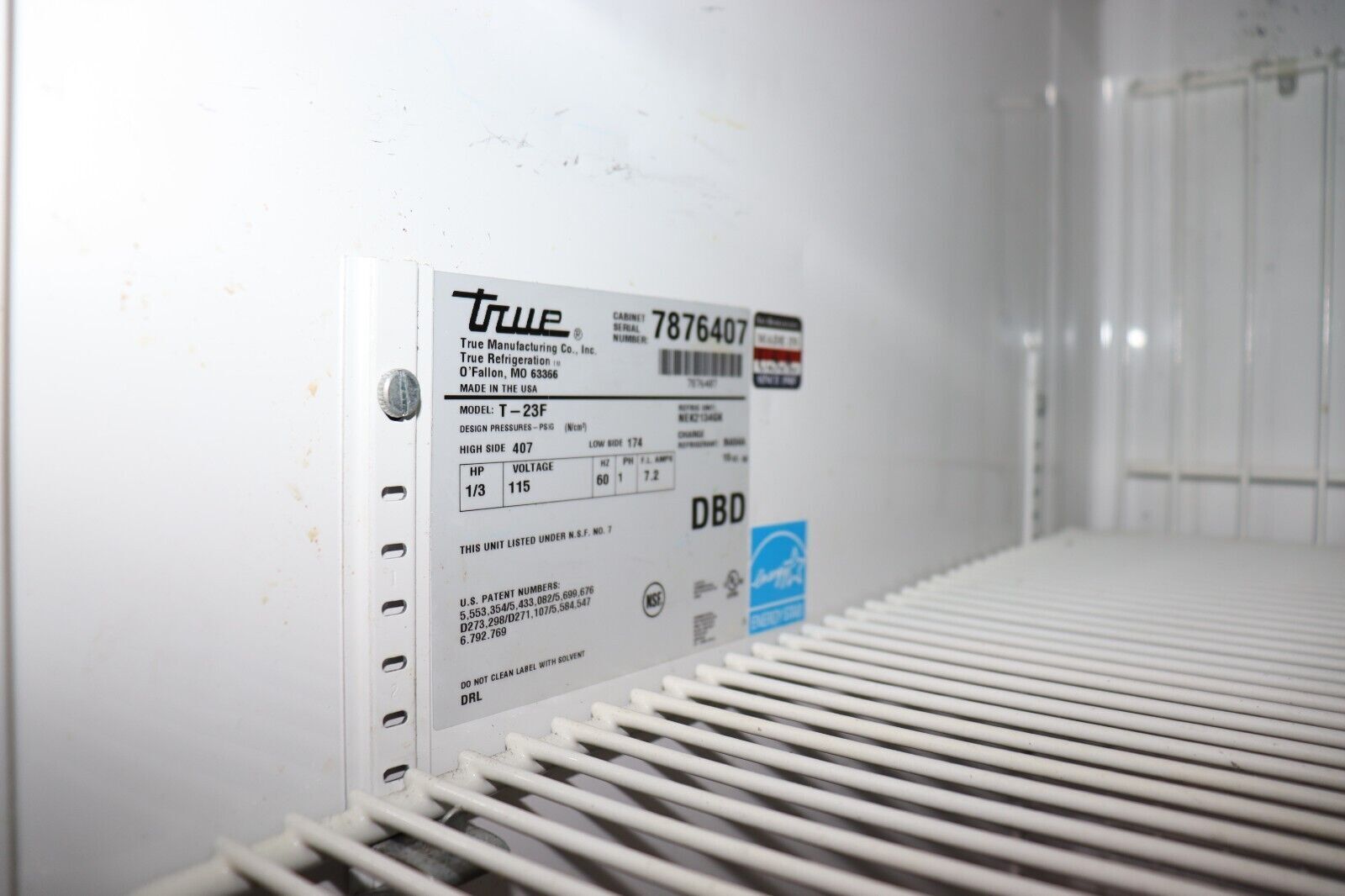 True T-23F Single Door Reach In Freezer On Wheels, Used, Tested!