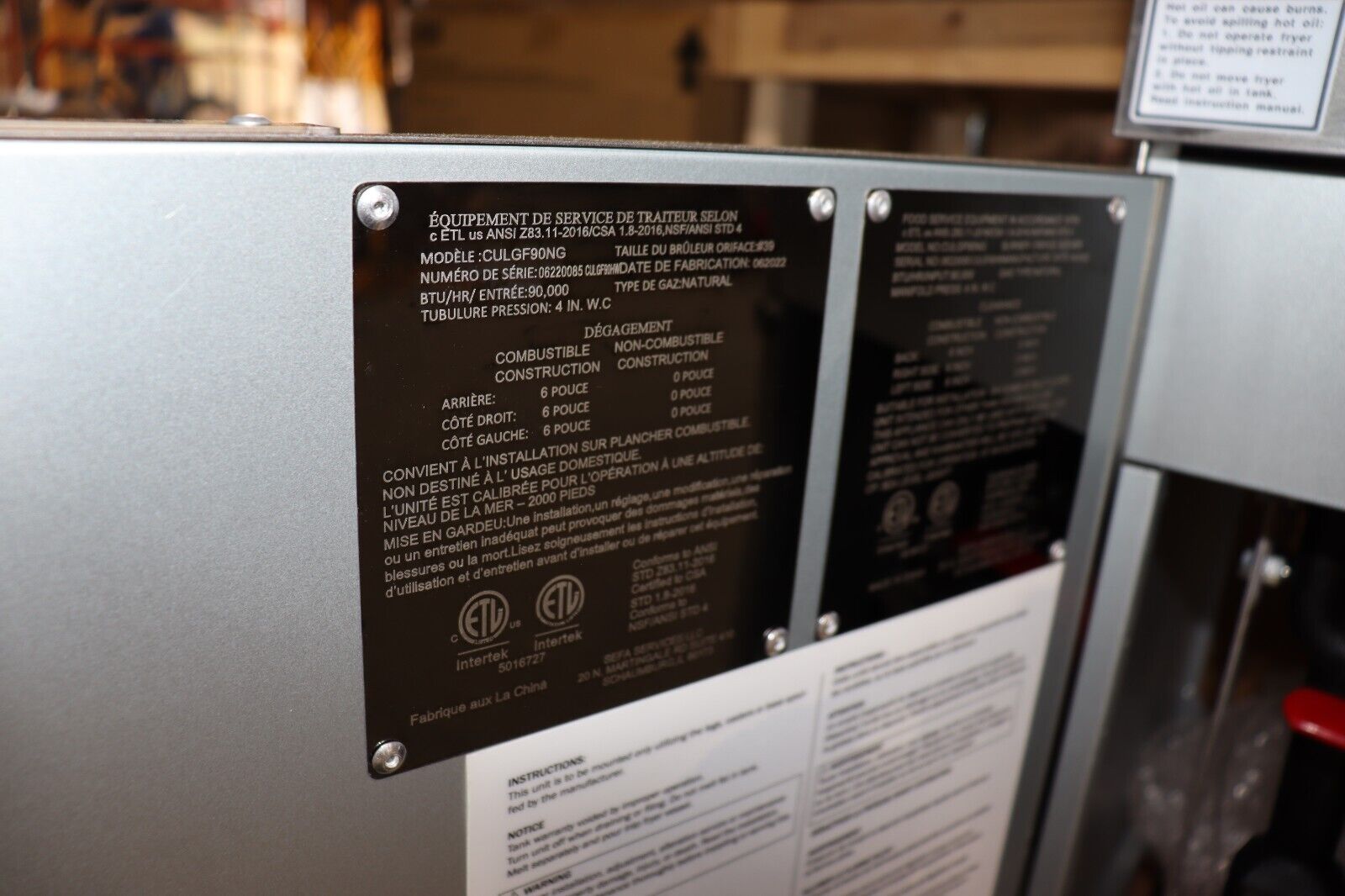 Culitek CULGF90NG 40 lbs Natural Gas Deep Fryer w/ Baskets and Accessories, NEW