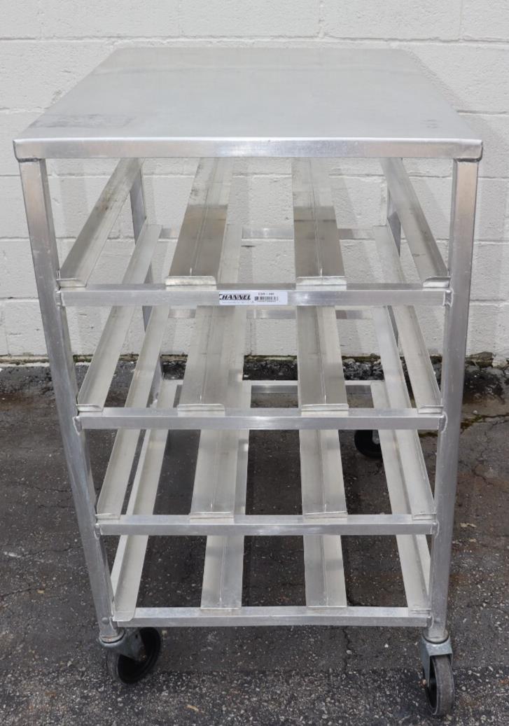 Channel Manufacturing CSR-4M Aluminum Top Mobile Can Rack - 72 #10 cans