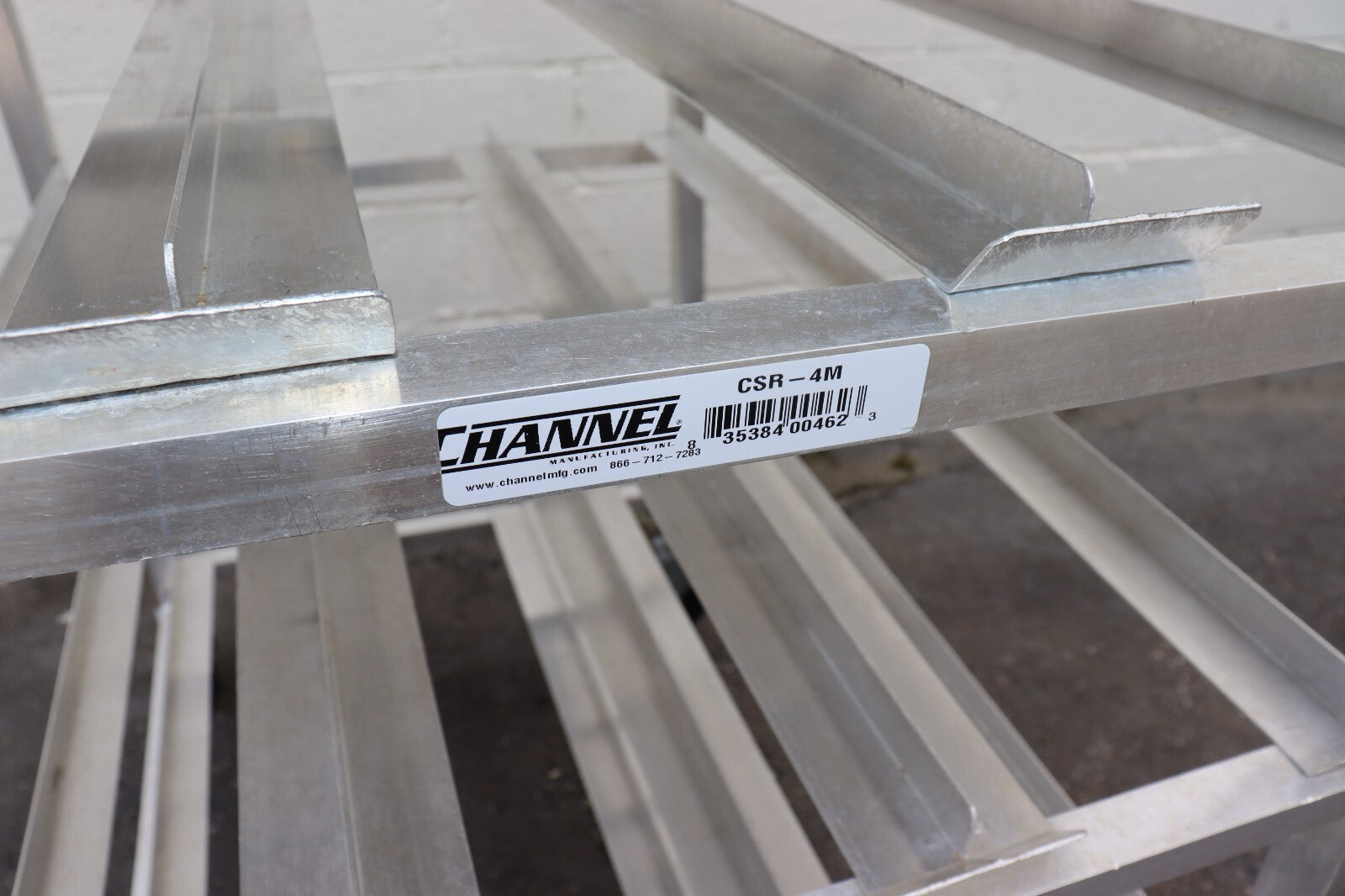 Channel Manufacturing CSR-4M Aluminum Top Mobile Can Rack - 72 #10 cans