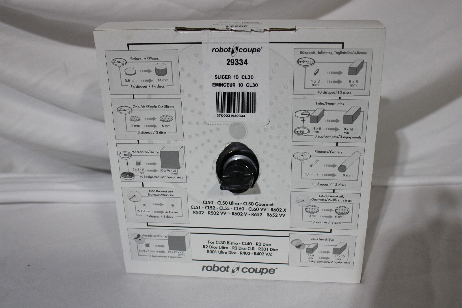 Robot Coupe 27265 Dicing Equipment, R2 DICE, 10" X 10", Black, Silver