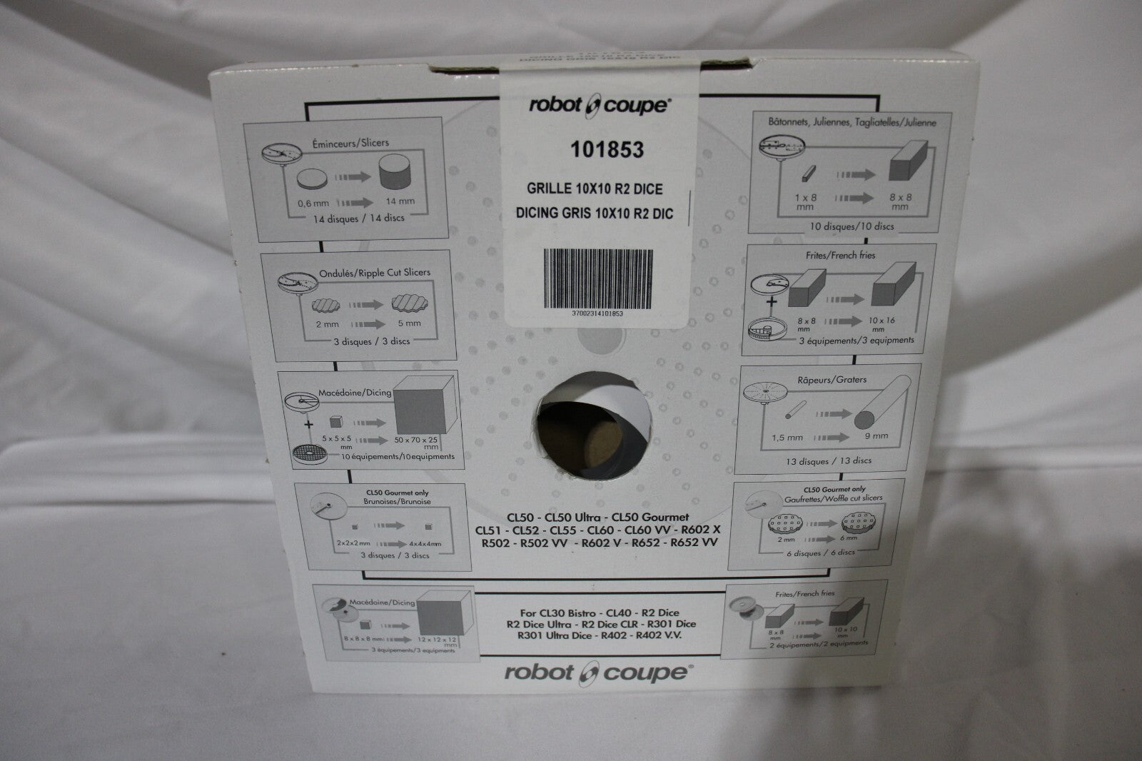 Robot Coupe 27265 Dicing Equipment, R2 DICE, 10" X 10", Black, Silver