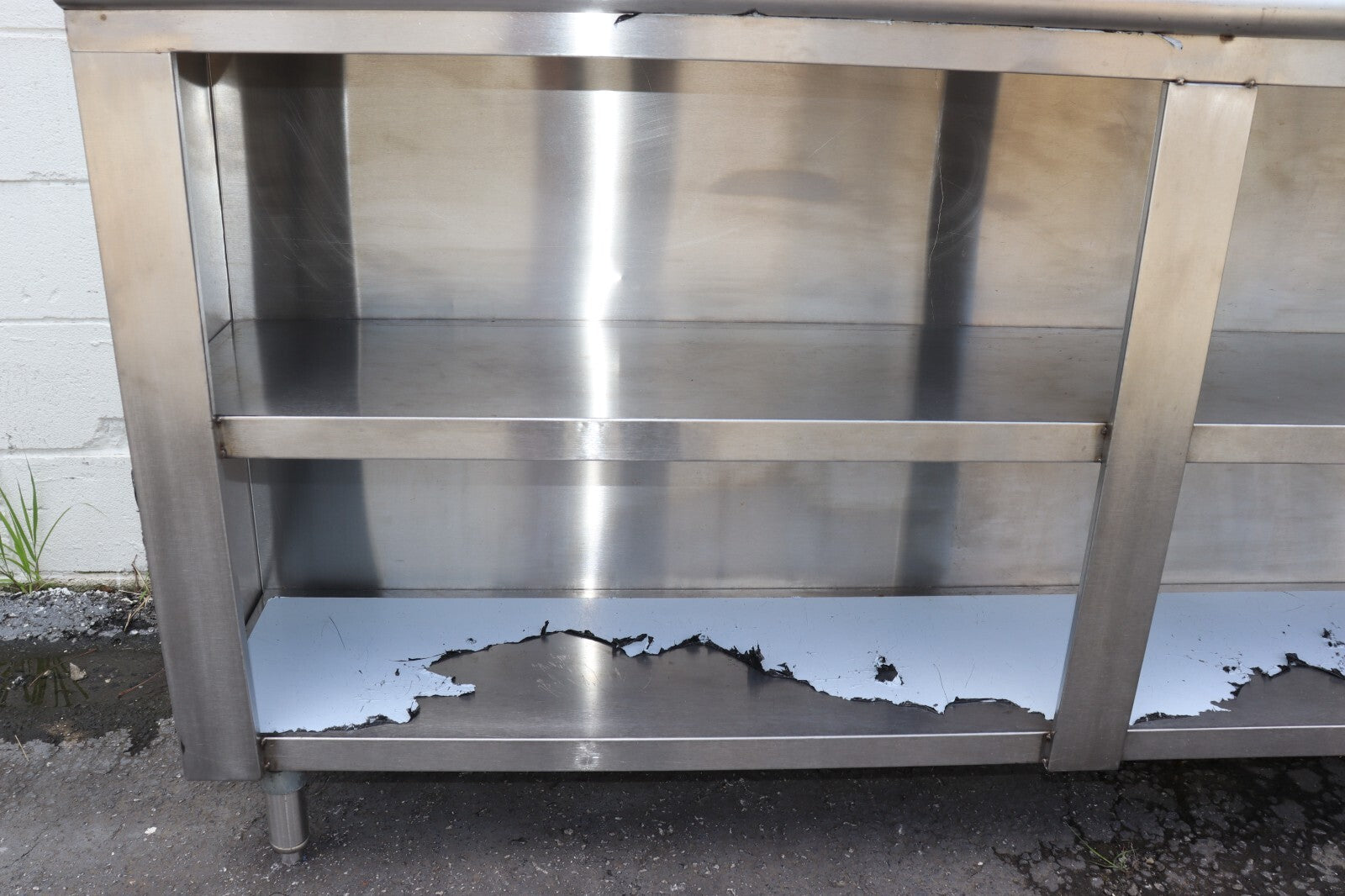 Commercial Stainless Steel 14"X72"X36" Storage Dish Cabinet, Used