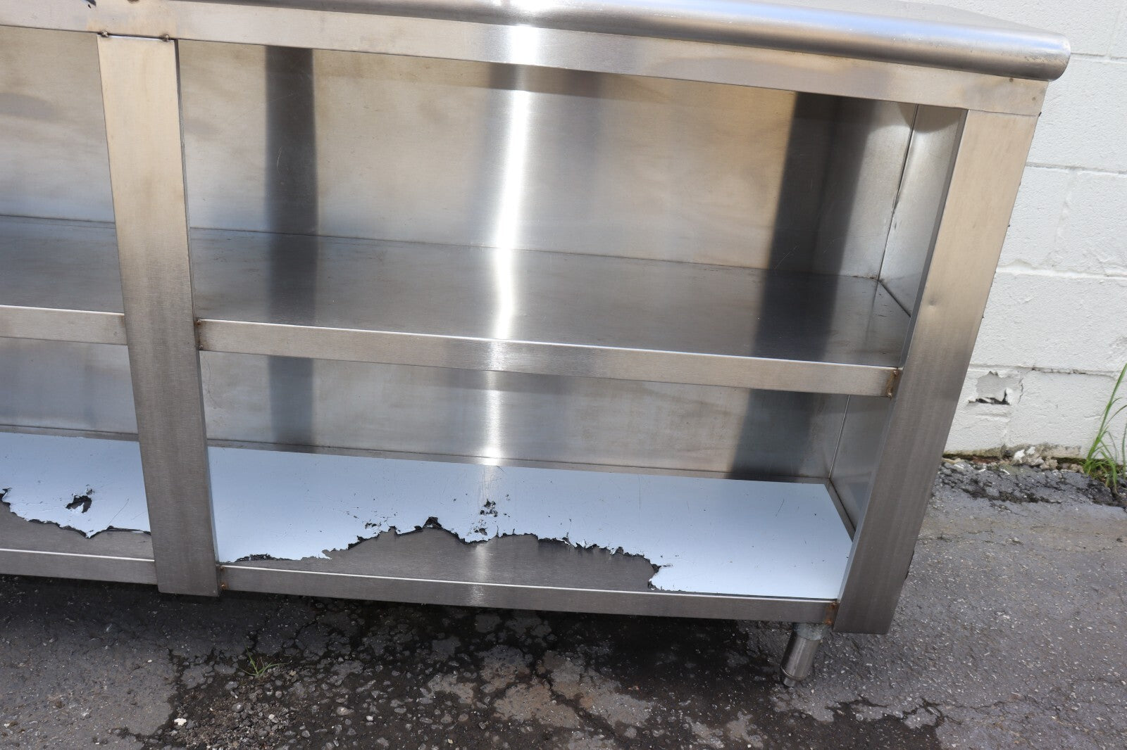 Commercial Stainless Steel 14"X72"X36" Storage Dish Cabinet, Used
