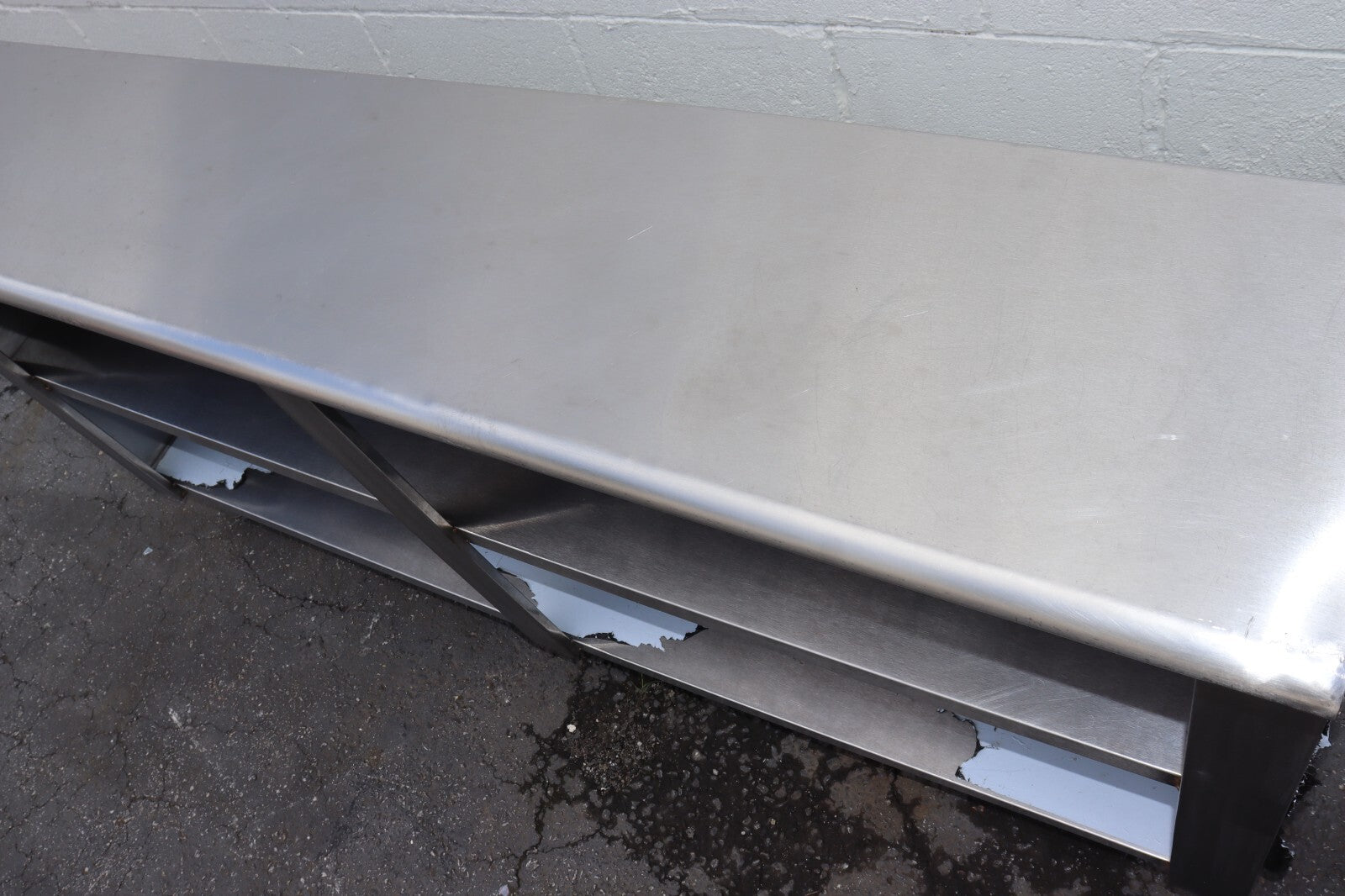 Commercial Stainless Steel 14"X72"X36" Storage Dish Cabinet, Used