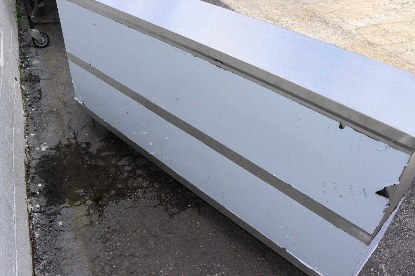 Commercial Stainless Steel 14"X72"X36" Storage Dish Cabinet, Used