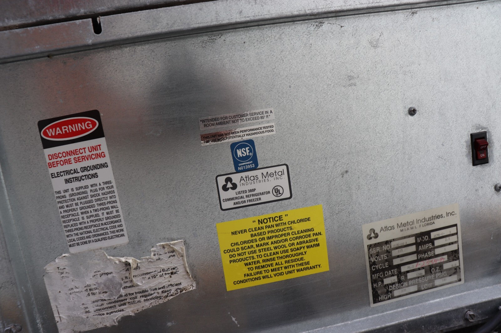 Atlas Metal WCMD-C-3 Refrigerated Drop-In Cold Food Well Unit, w/ Custom Shelf