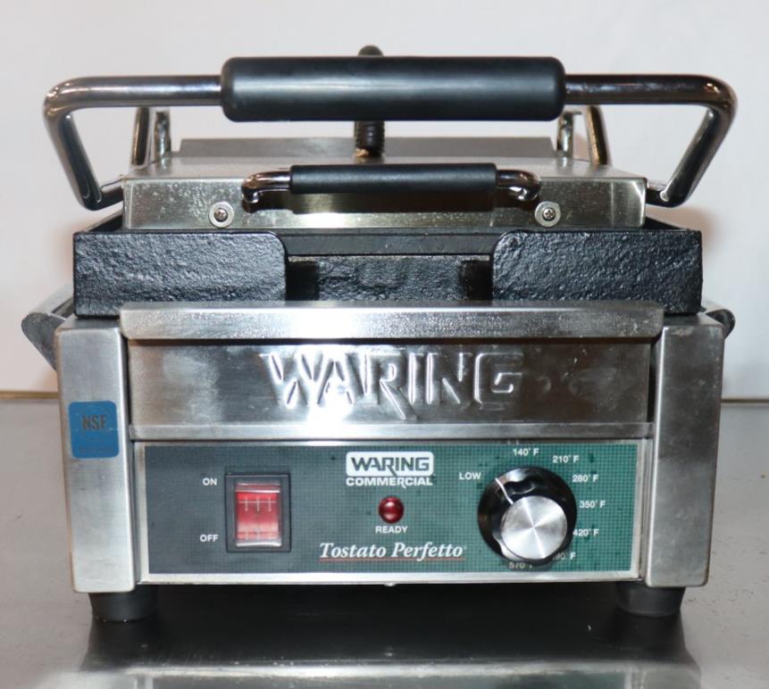 Waring WFG150 Tostato Perfetto™ Compact Flat Grill, Used, CLEAN