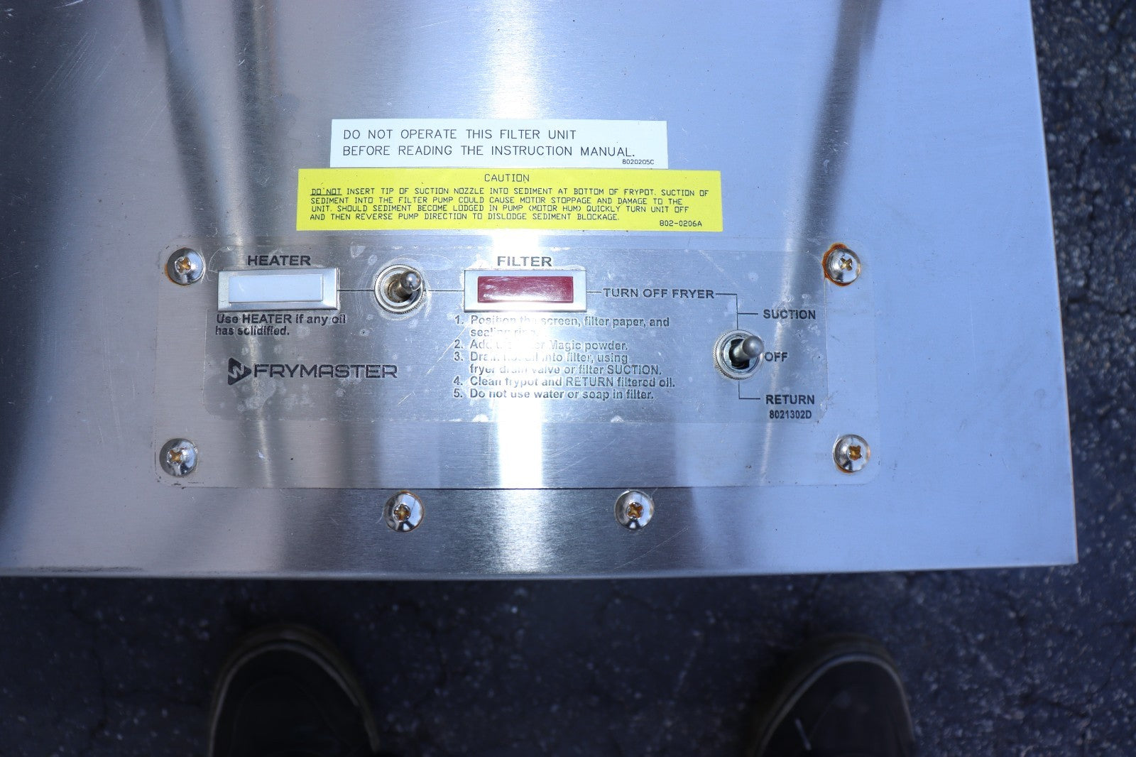 NEW 50 LB Portable Oil Filter Frymaster PF50 With Heater On Wheels