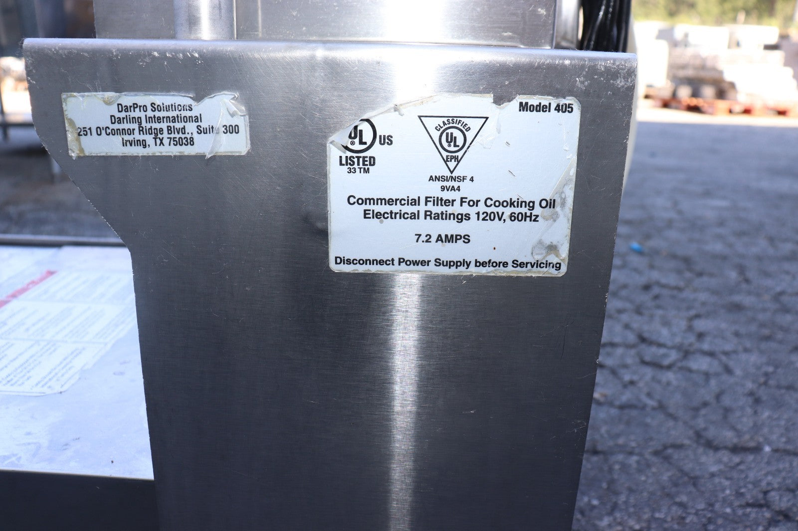 Dar Pro Filter machine 405 (96lbs) w/ 8in Removable Pan, Used, CLEAN